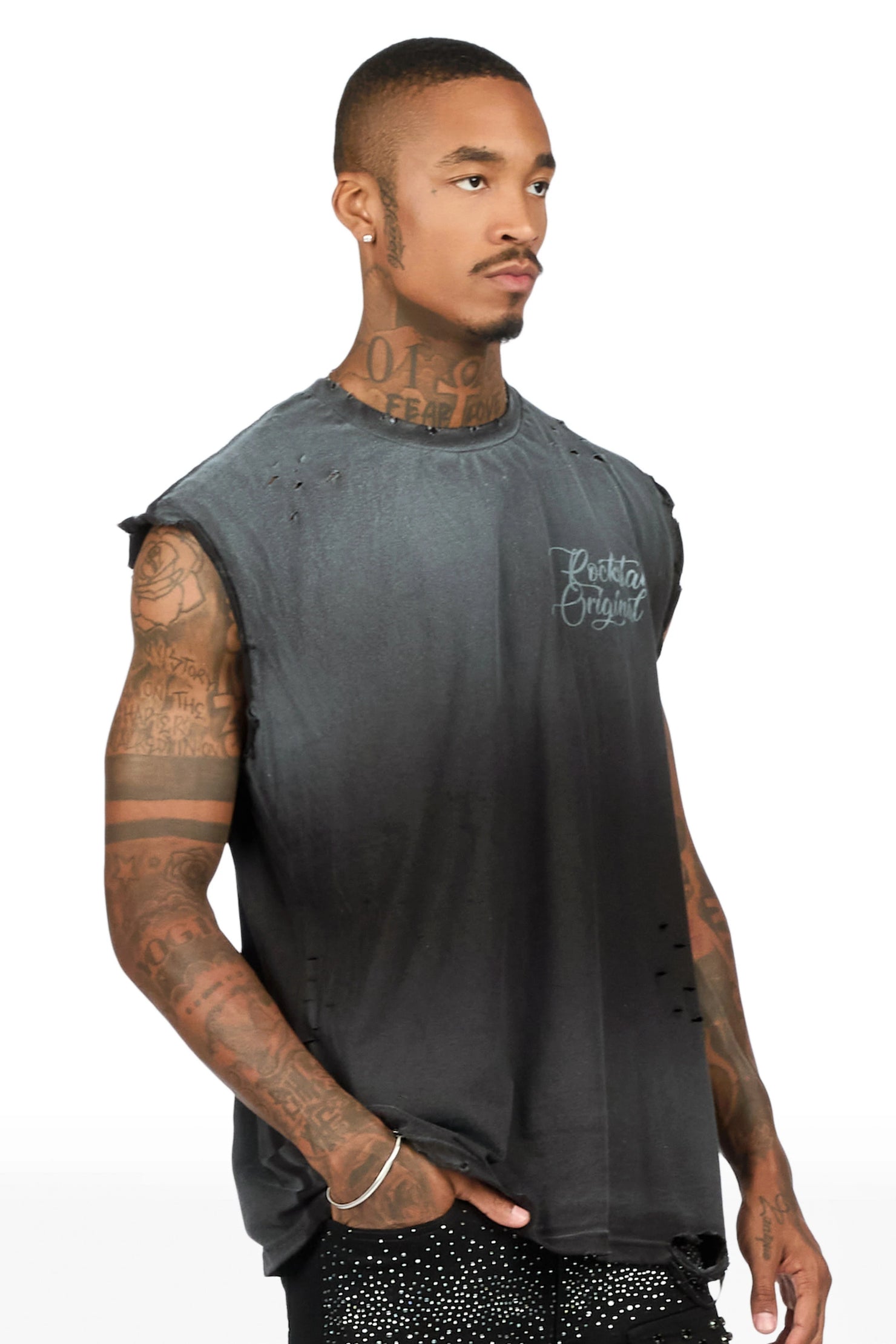 Kursi Black Cut Off T-Shirt
