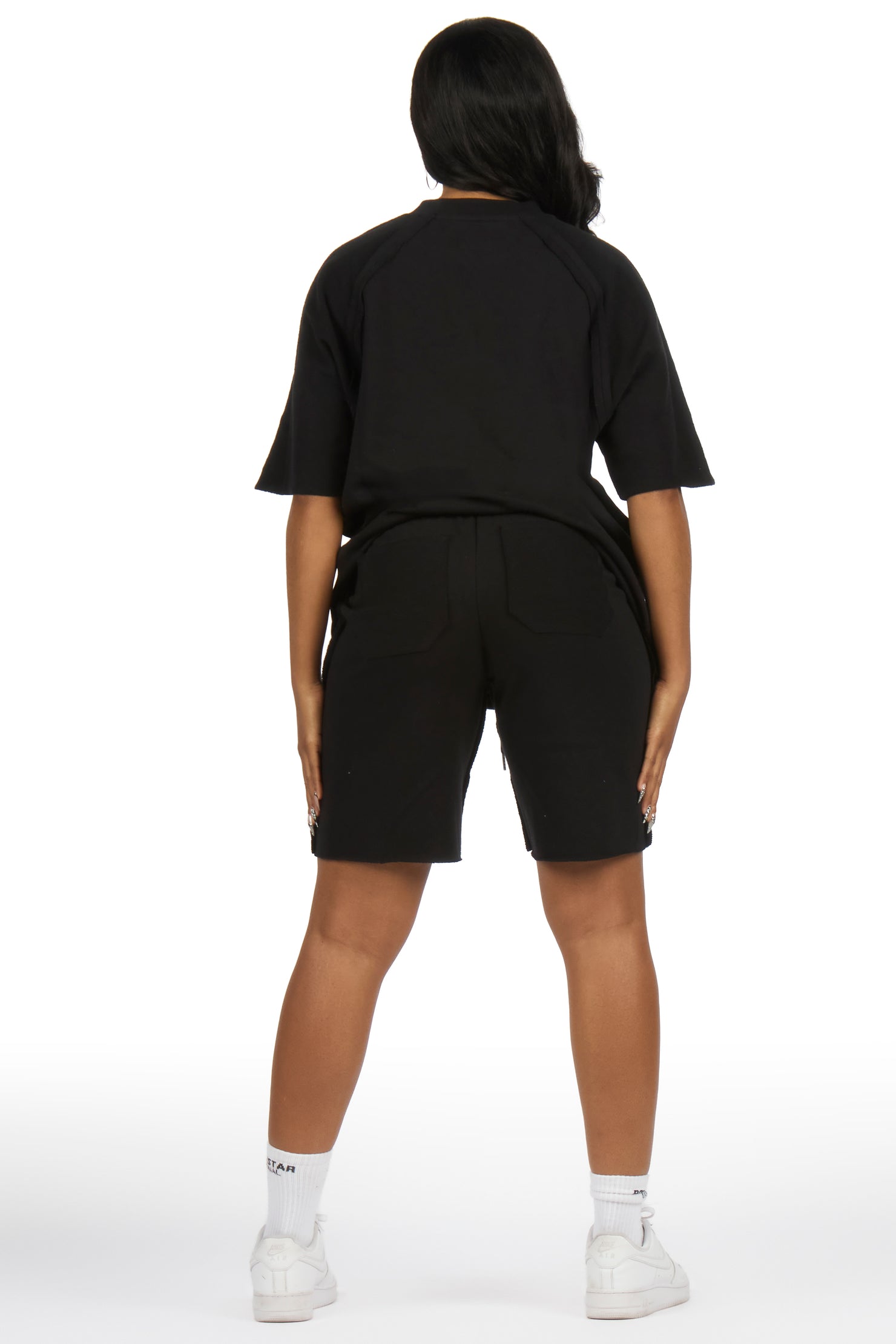 Vianney Black T-Shirt Short Set