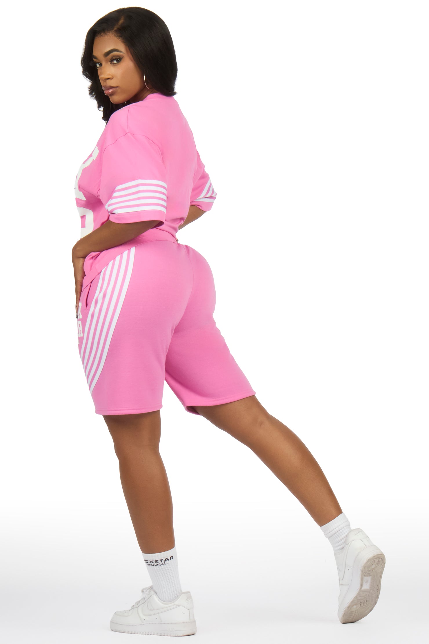 Aeriel Pink T-Shirt Short Set