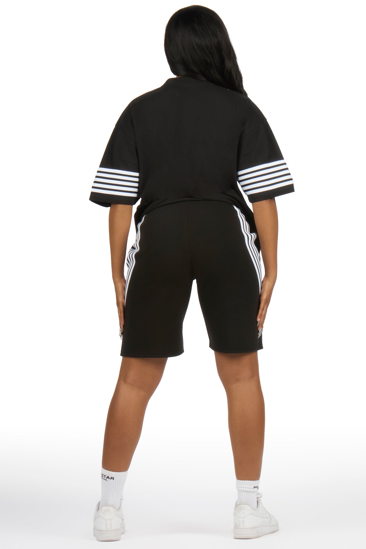 Aeriel Black T-Shirt Short Set