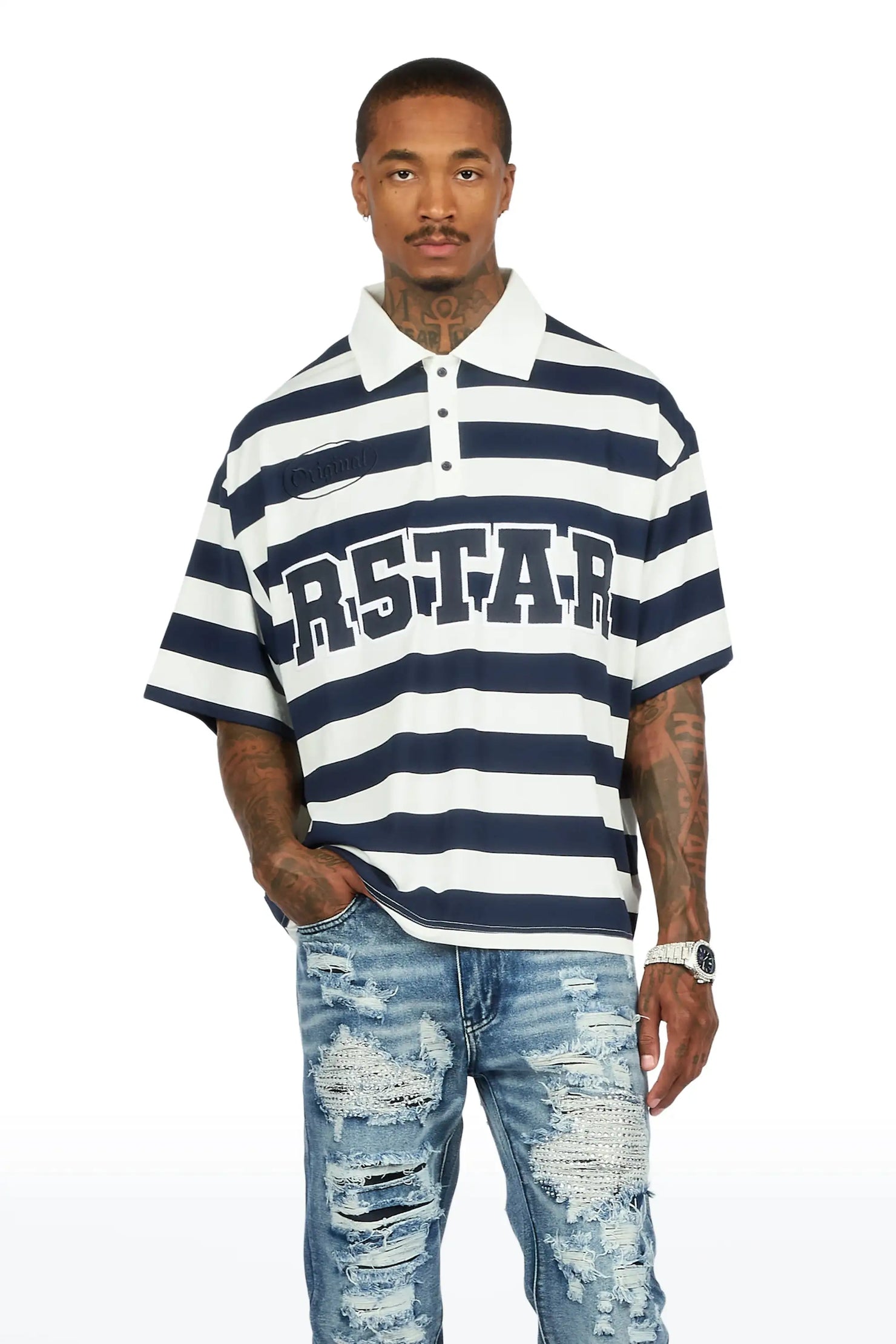 Fintan Navy Polo Shirt