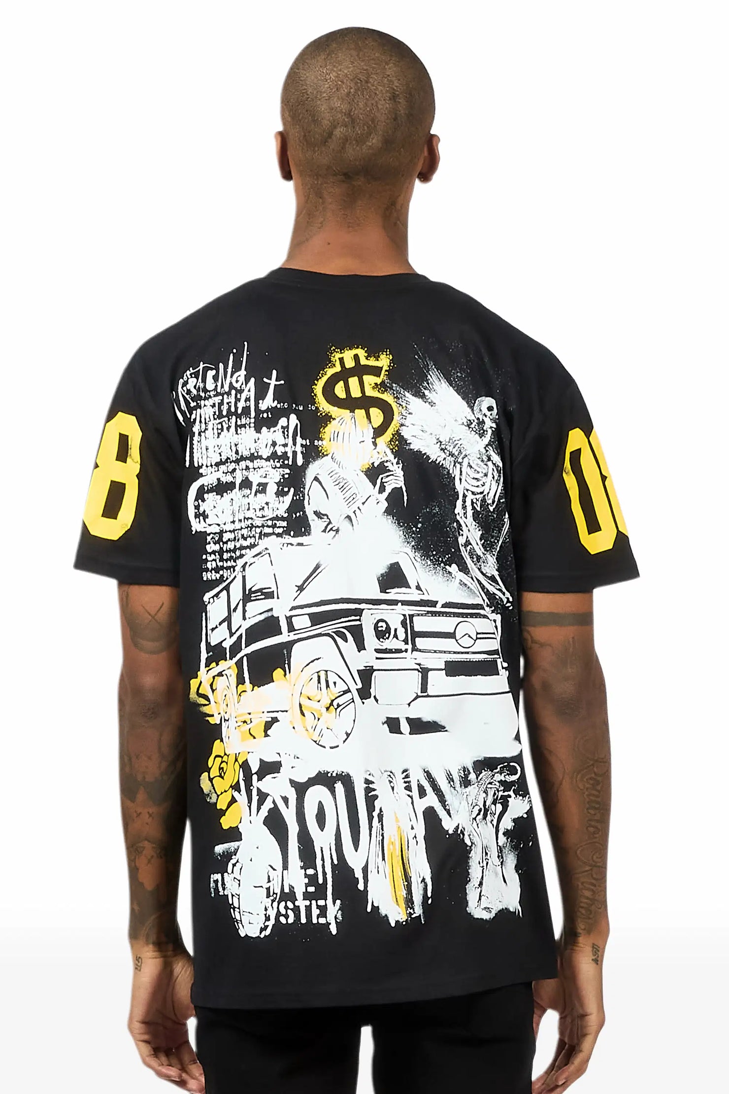 Grill 3.0 Black/Yellow Oversized Graphic T-Shirt