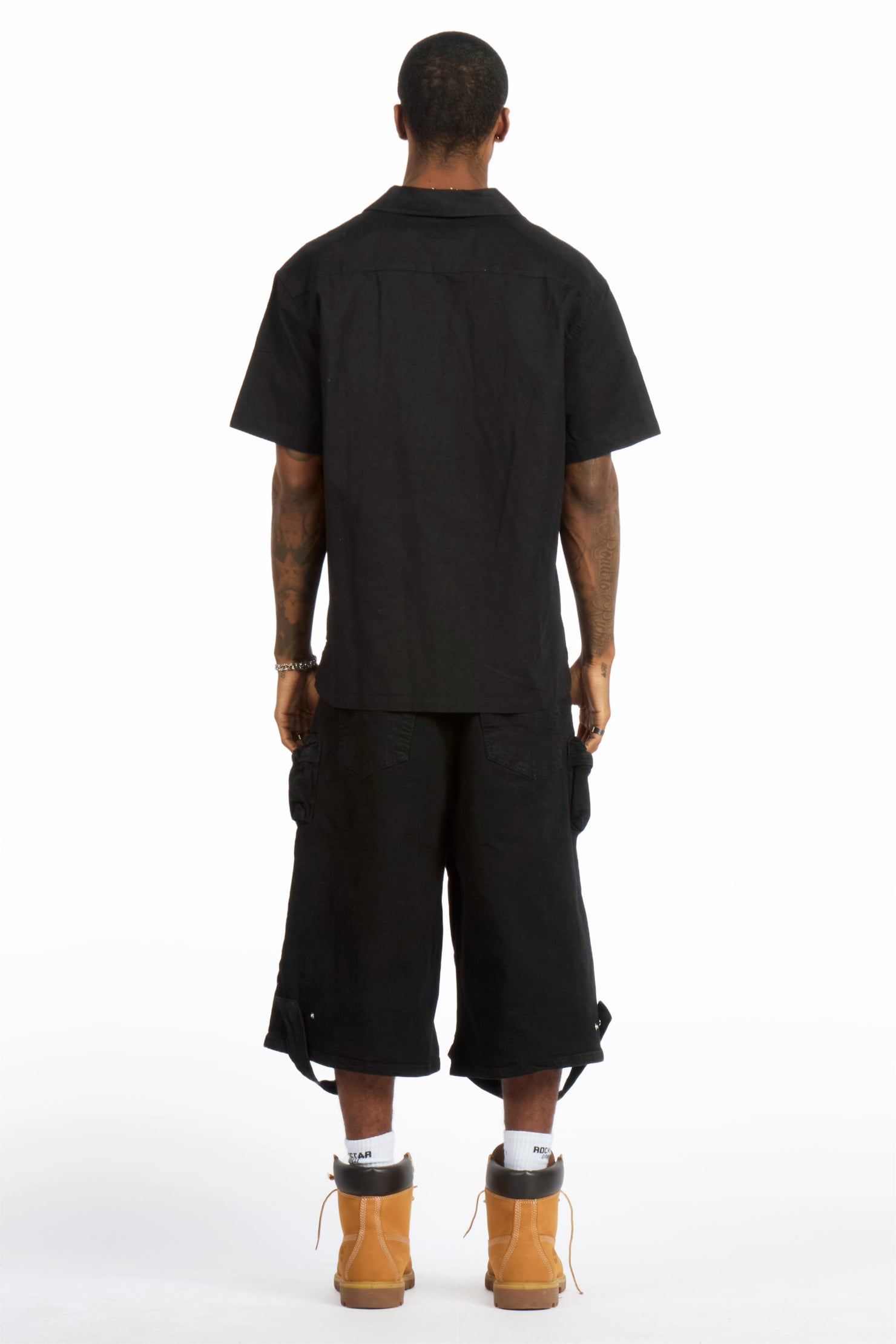 Mahesh Black Denim Short