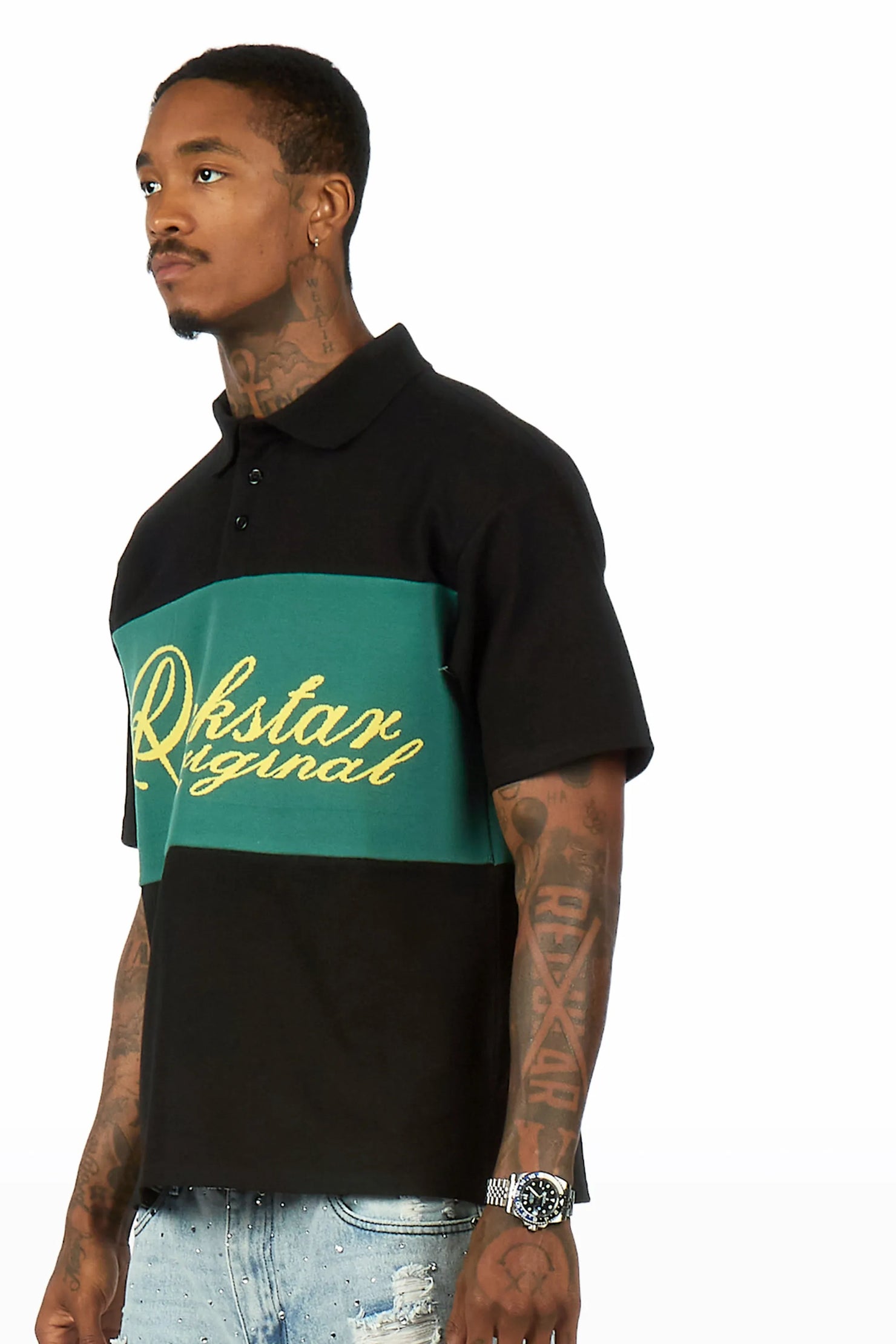 Elad Black Polo Shirt