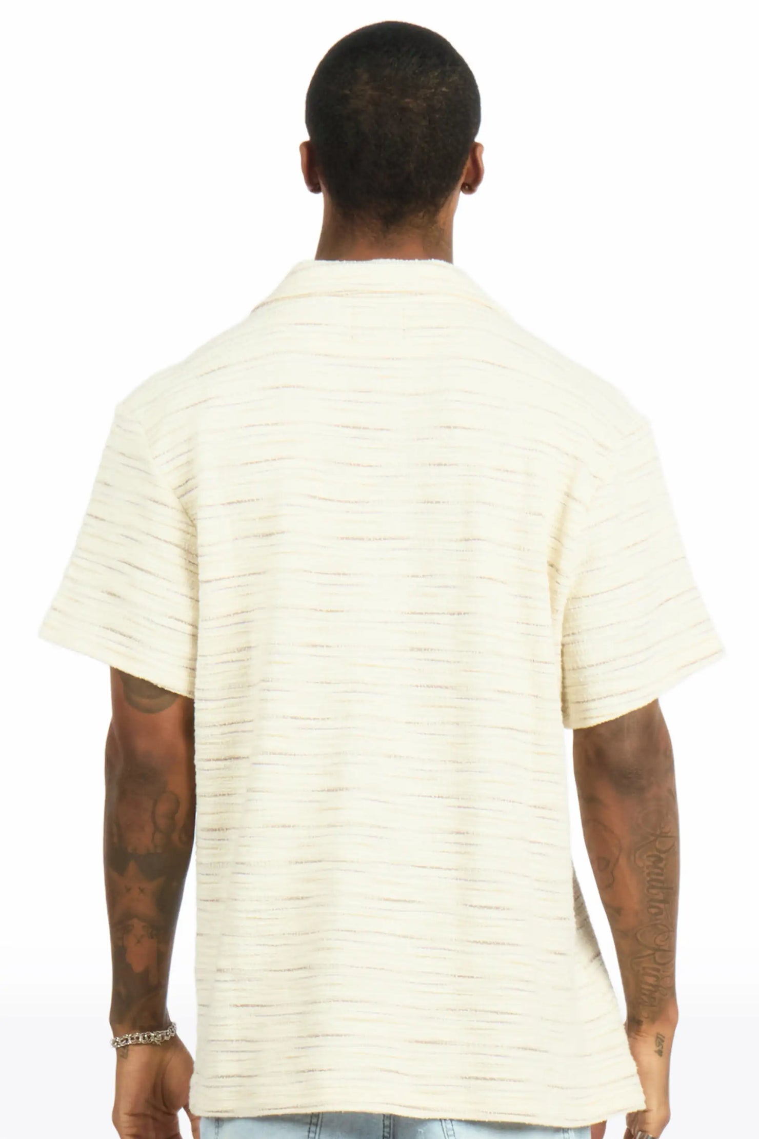 Jaquan Beige Button Down Shirt