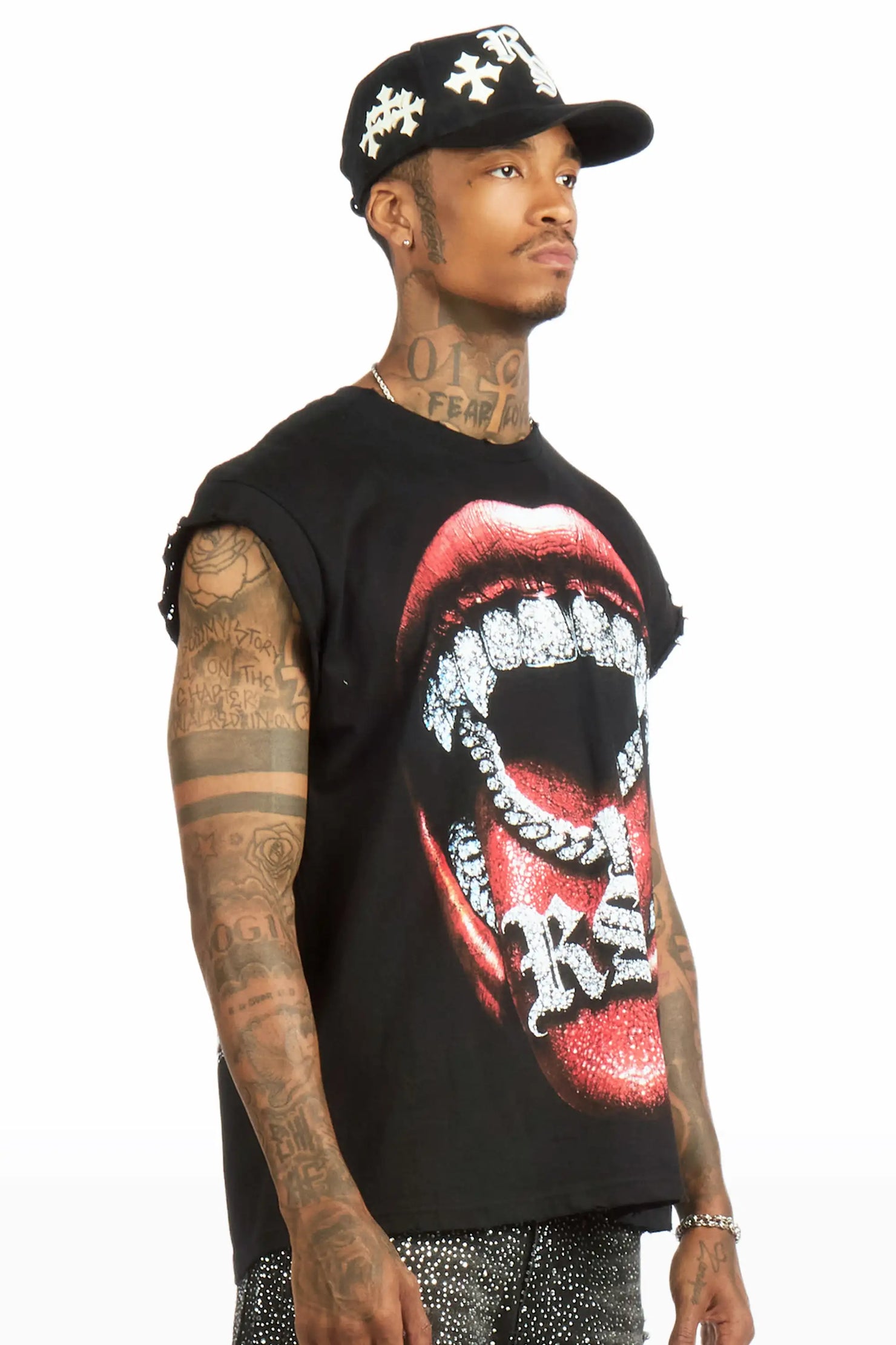 Noctis Black Cut off Tee