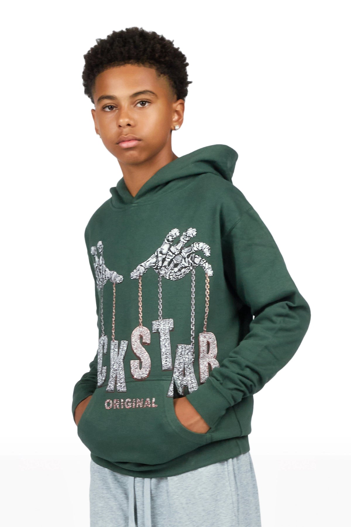 Boys Hicks Alpine Green Graphic Hoodie