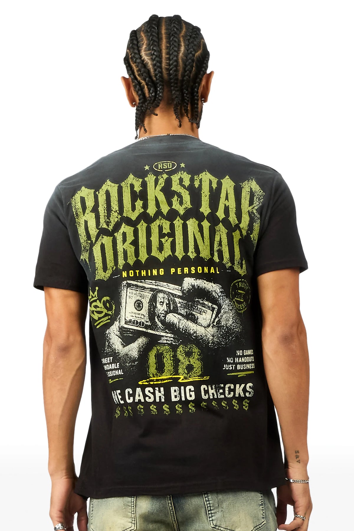 Cartez Black Oversized Graphic T-Shirt