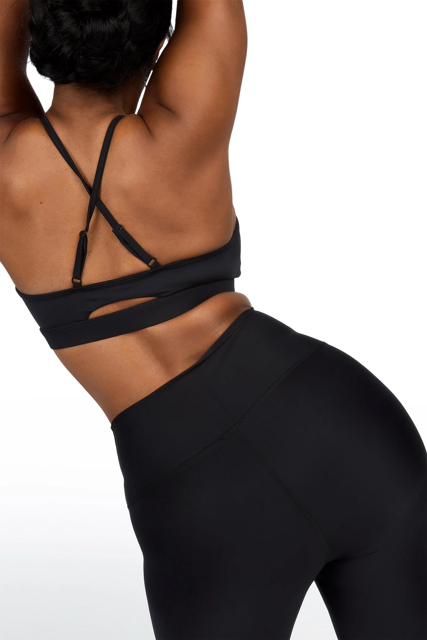 Donika Black Tank Active Legging Set
