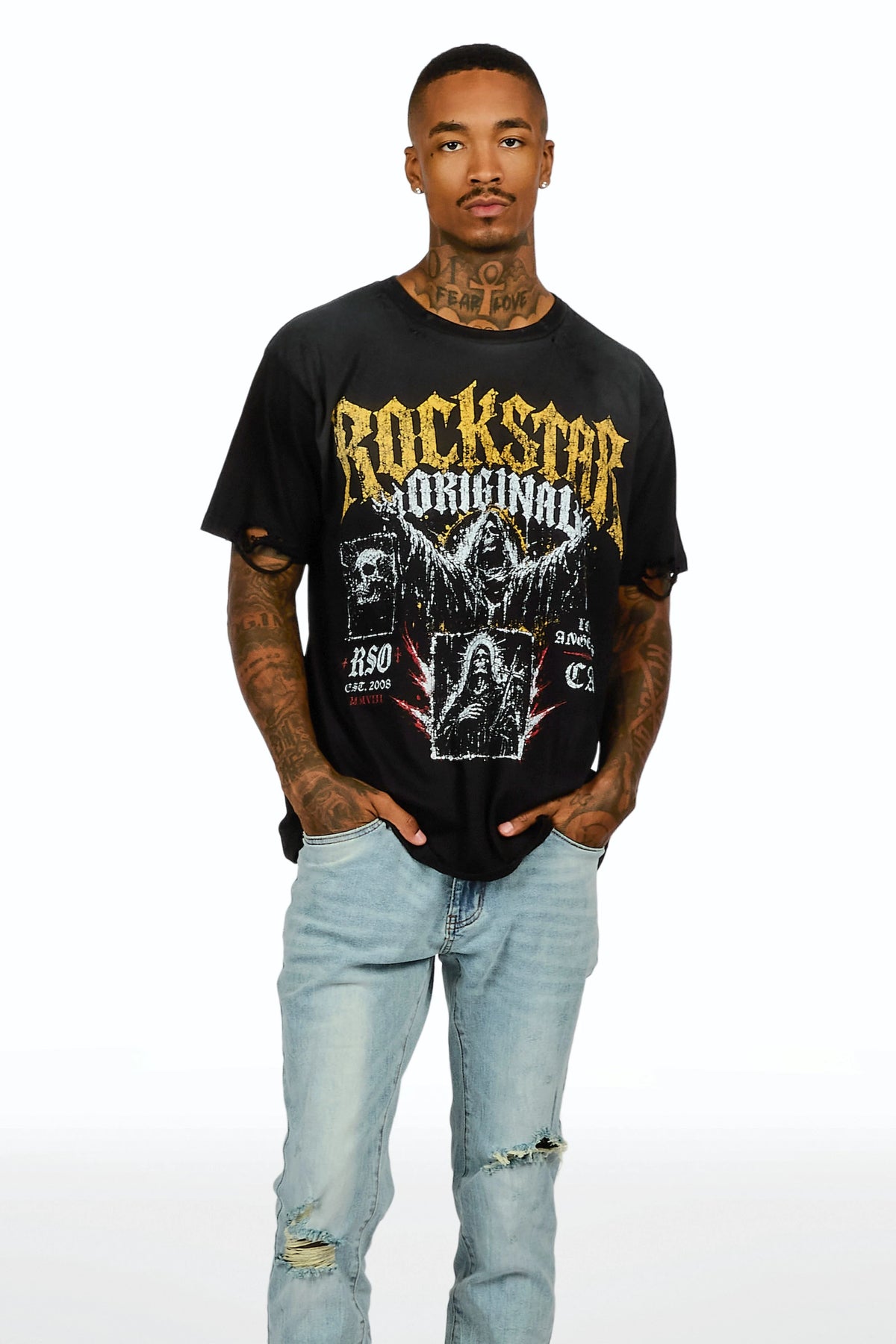 Cenotaph Black Oversized Graphic T-Shirt