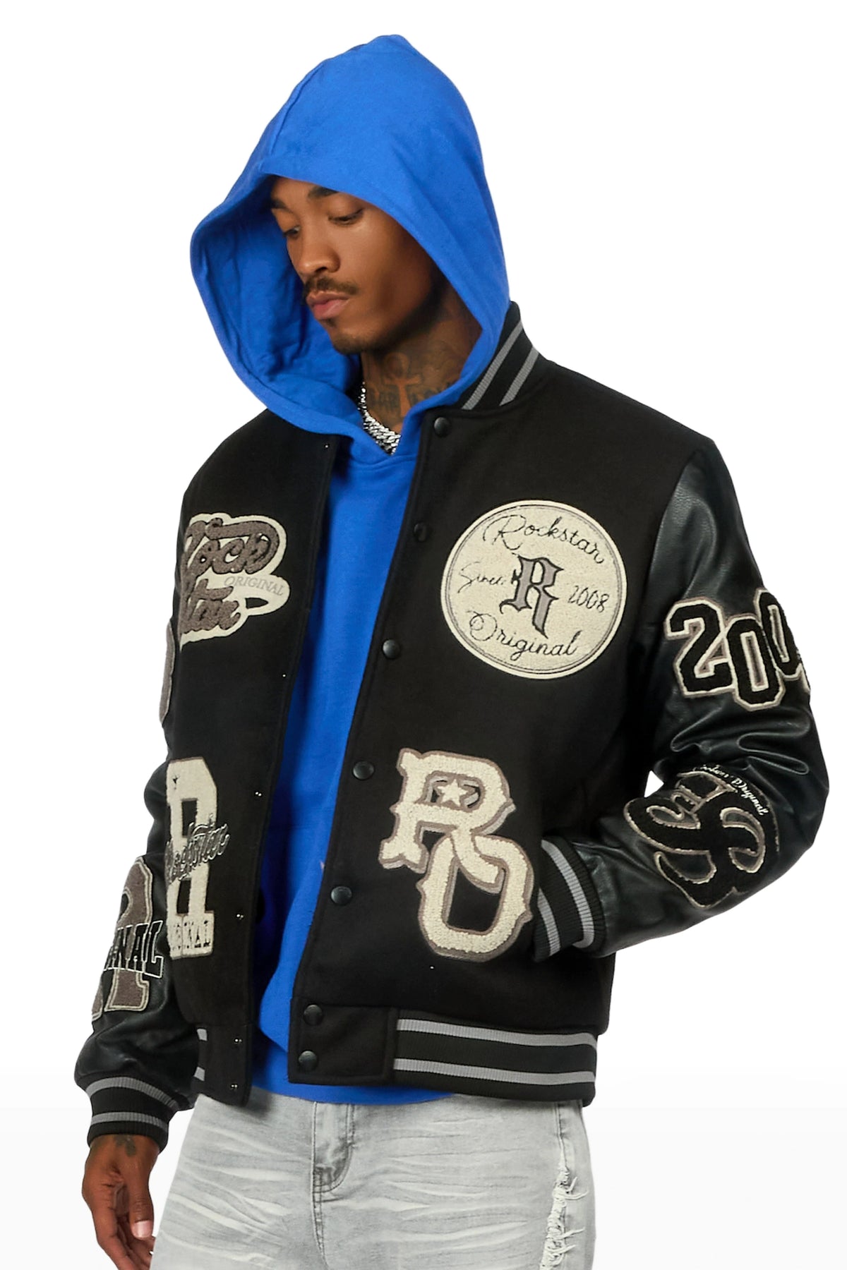 Ghoster Black/Grey Varsity Jacket