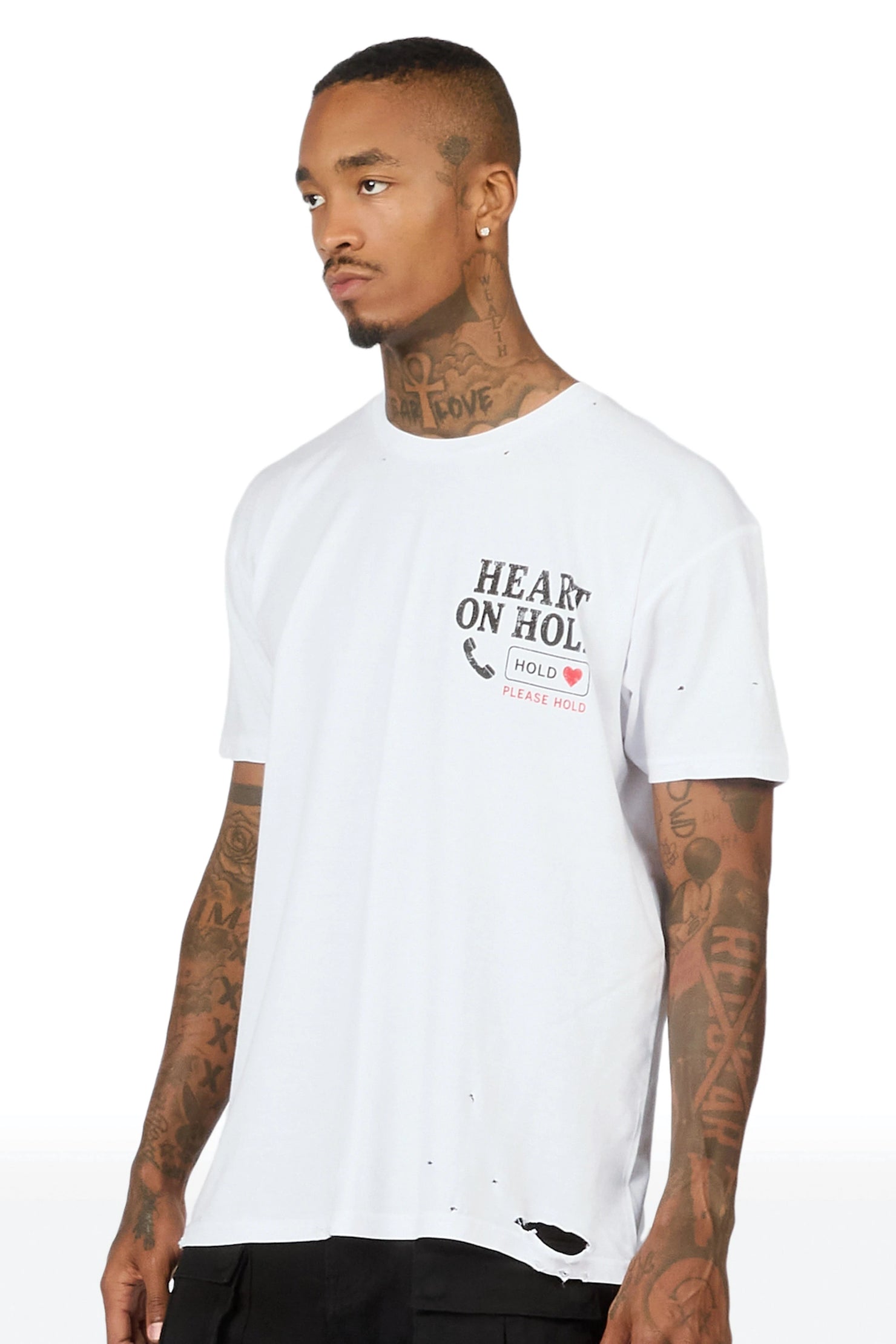 Kaizen White Oversized Graphic T-Shirt