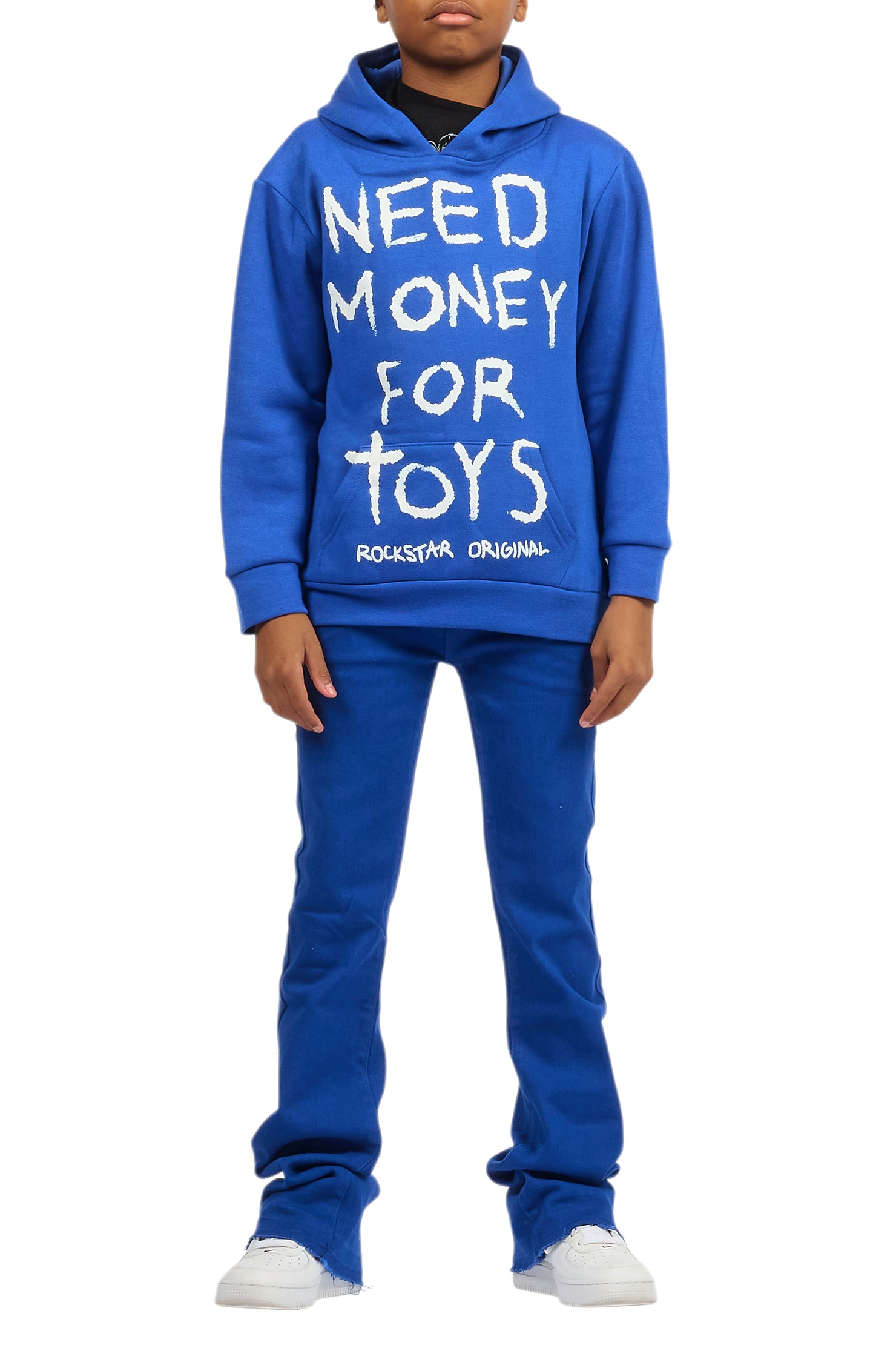 Boys M4 Toys Royal Blue/White Graphic Hoodie