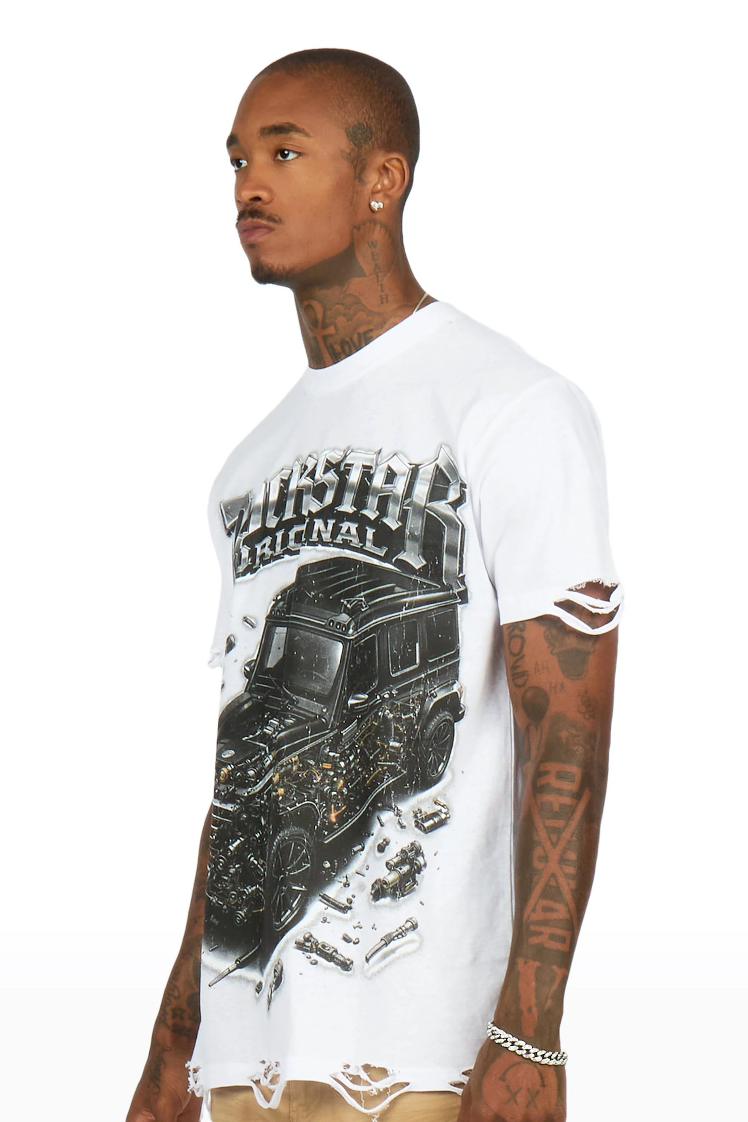 Mazon White Oversized Graphic T-Shirt
