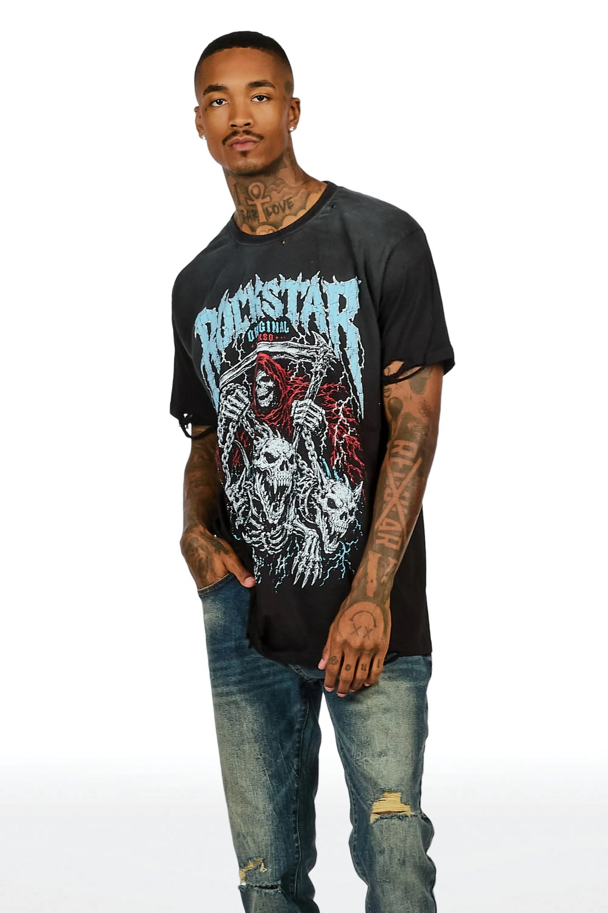 Ossuary Black Oversized Graphic T-Shirt