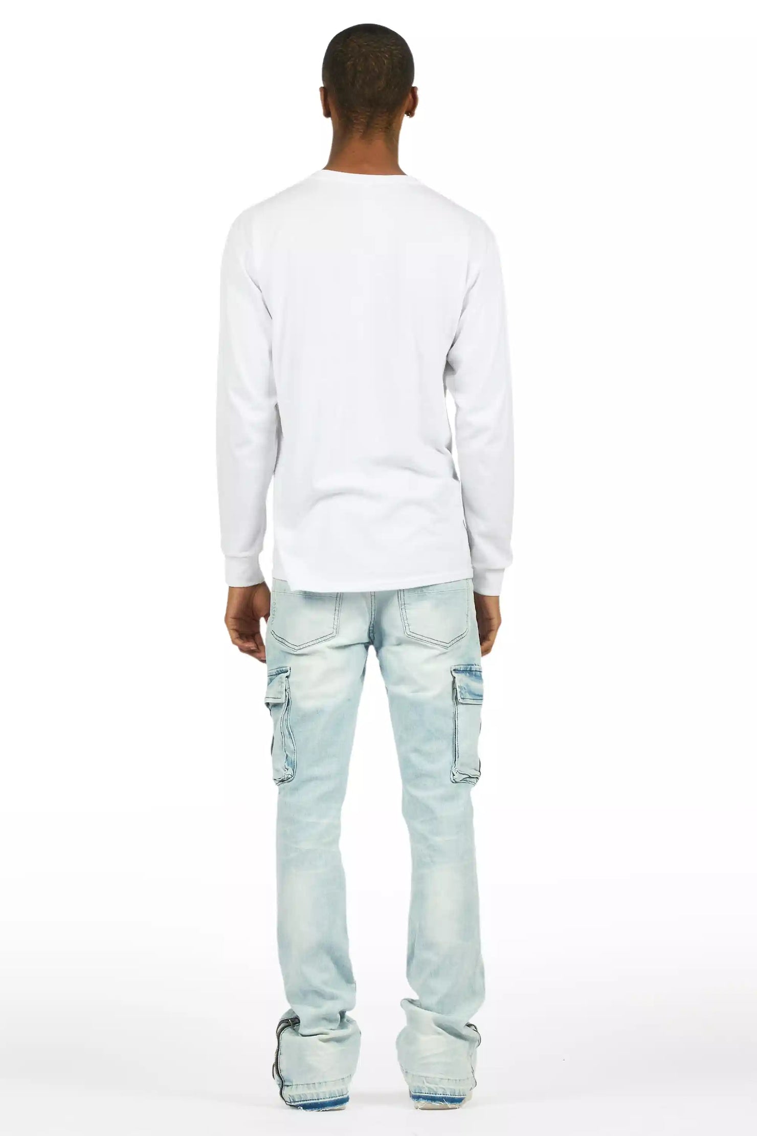 Aftermath Light Blue Stacked Flare Jean