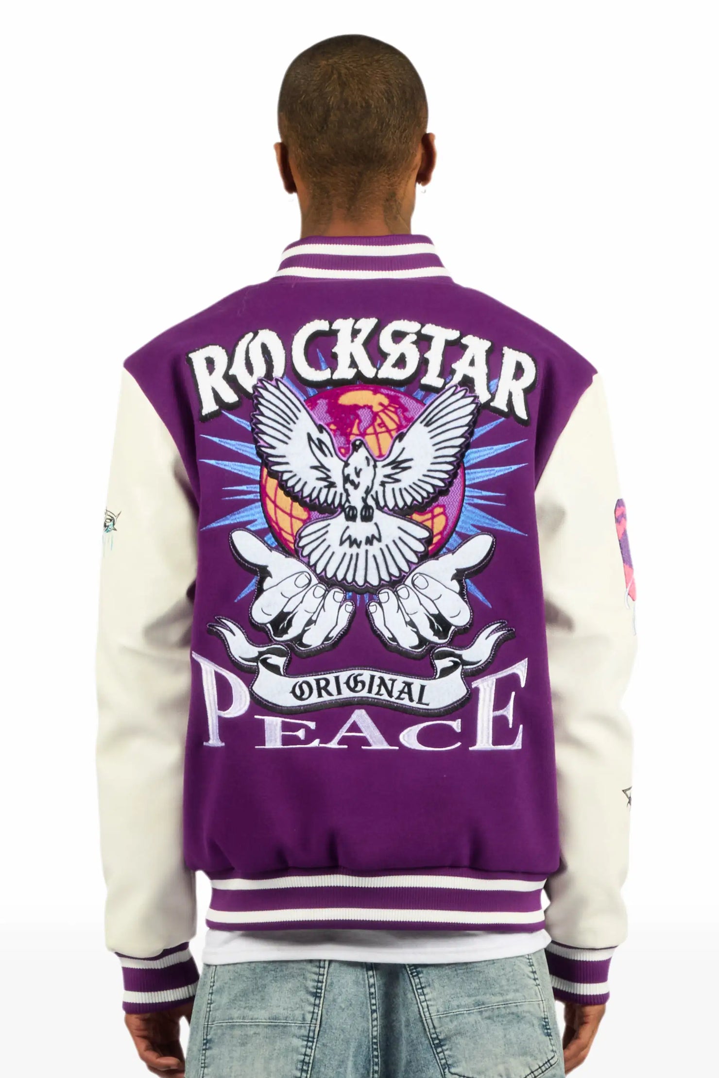 Warpath Purple Varsity Jacket