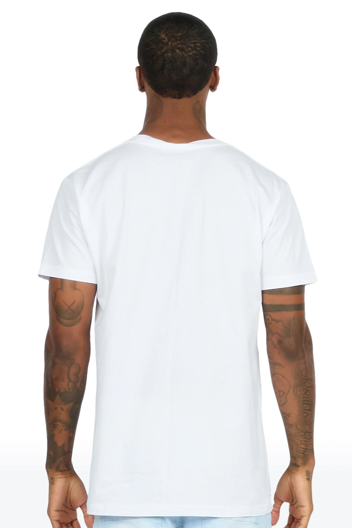 Chavis White Oversized Graphic T-Shirt