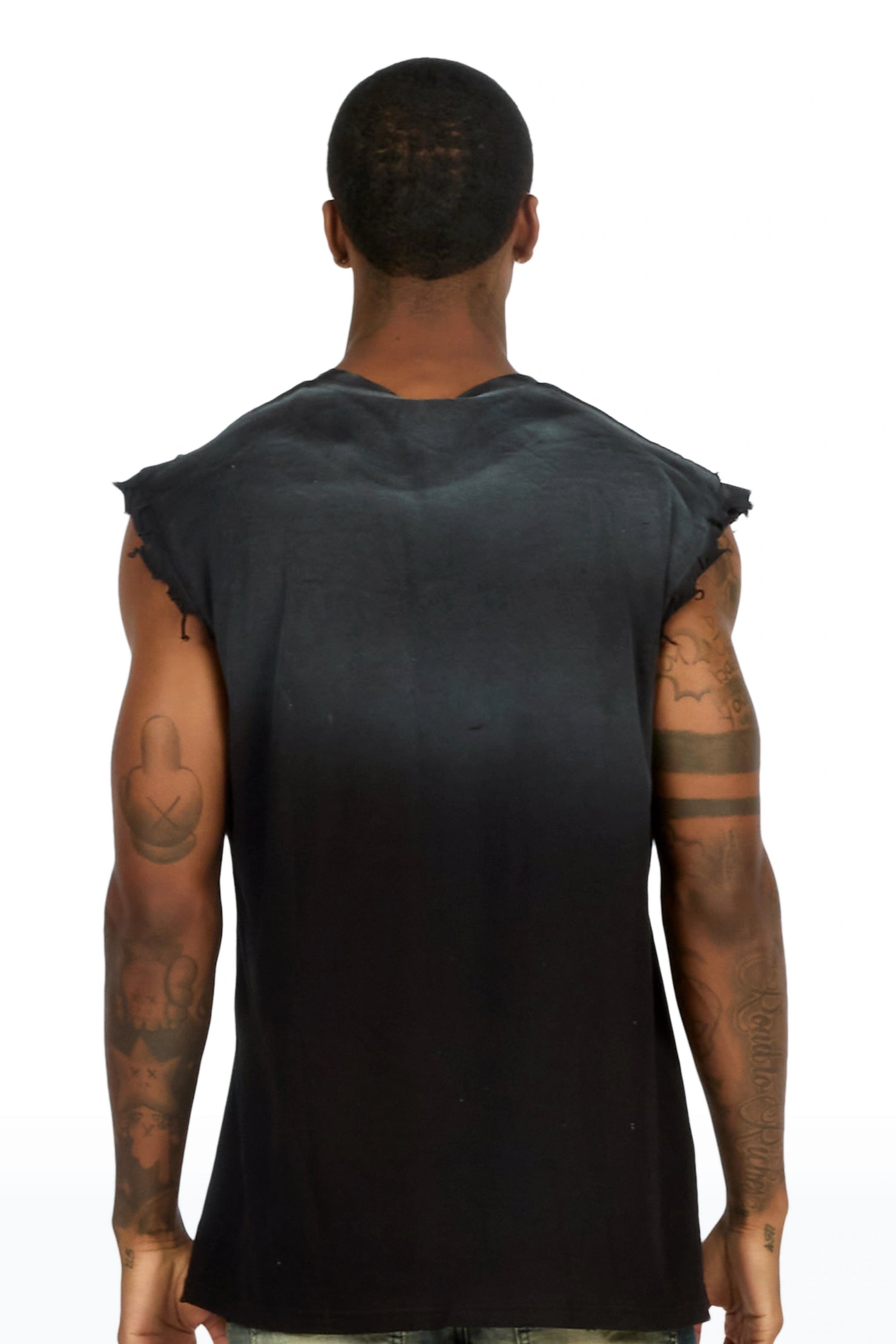 Malette Black Oversized Cut Off T-Shirt