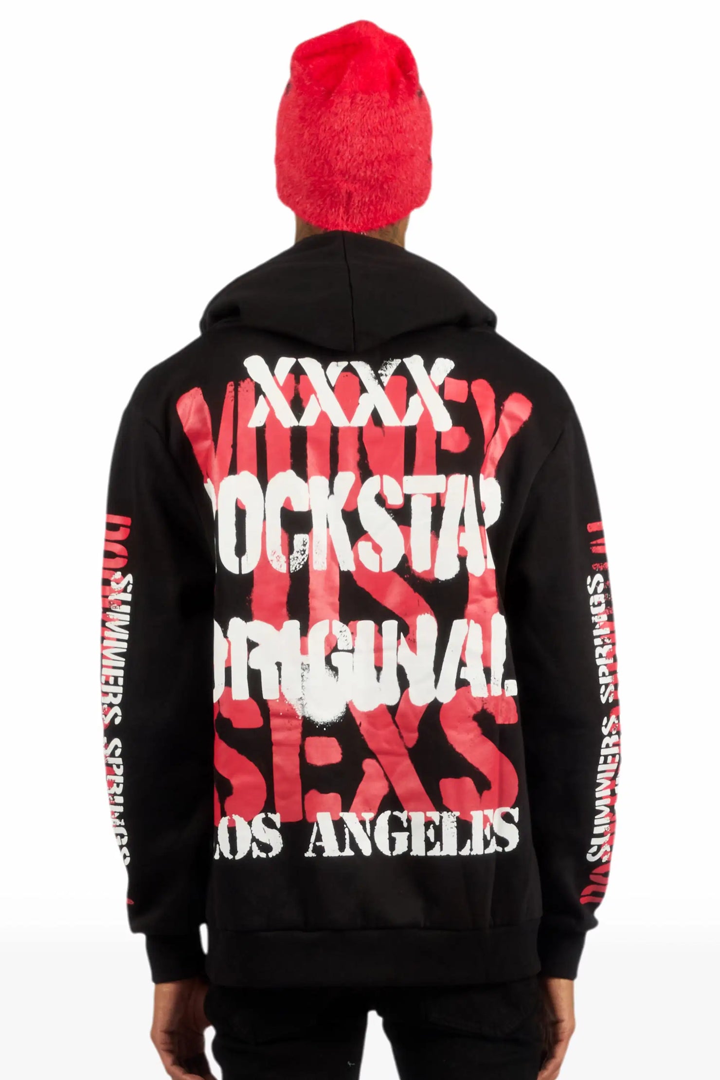 Omer Black Graphic Relaxed Hoodie