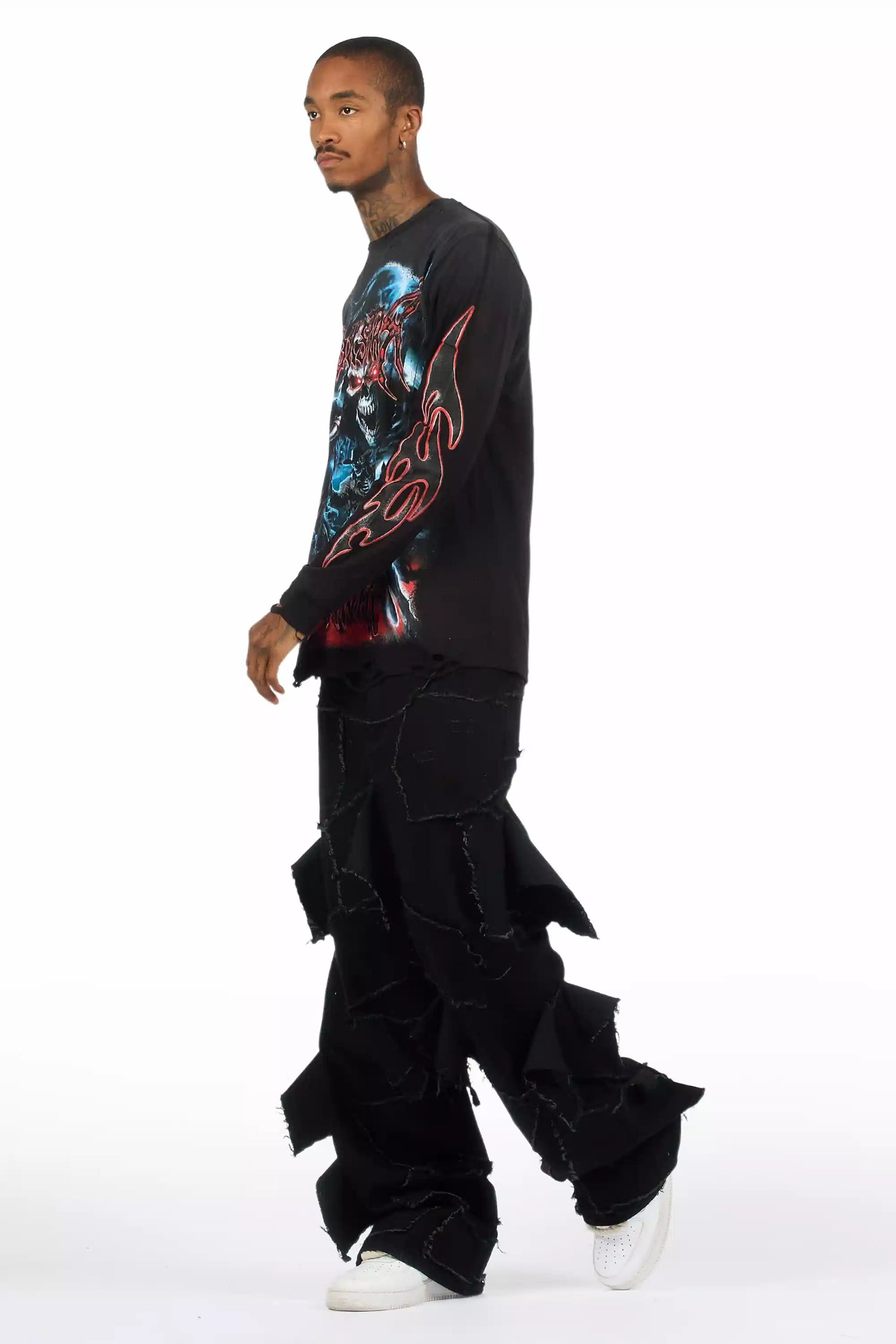 Jacomus Jet Black Baggy Fit Jean