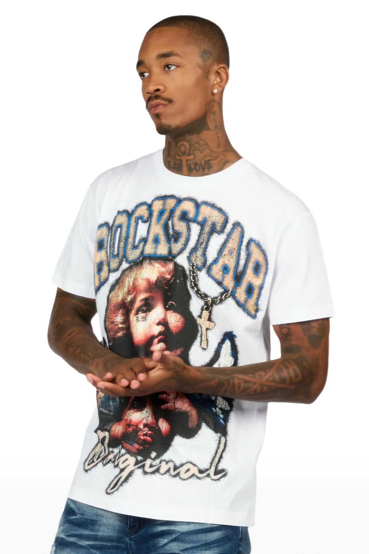 Deiter 2.0 White Oversized Graphic T-Shirt