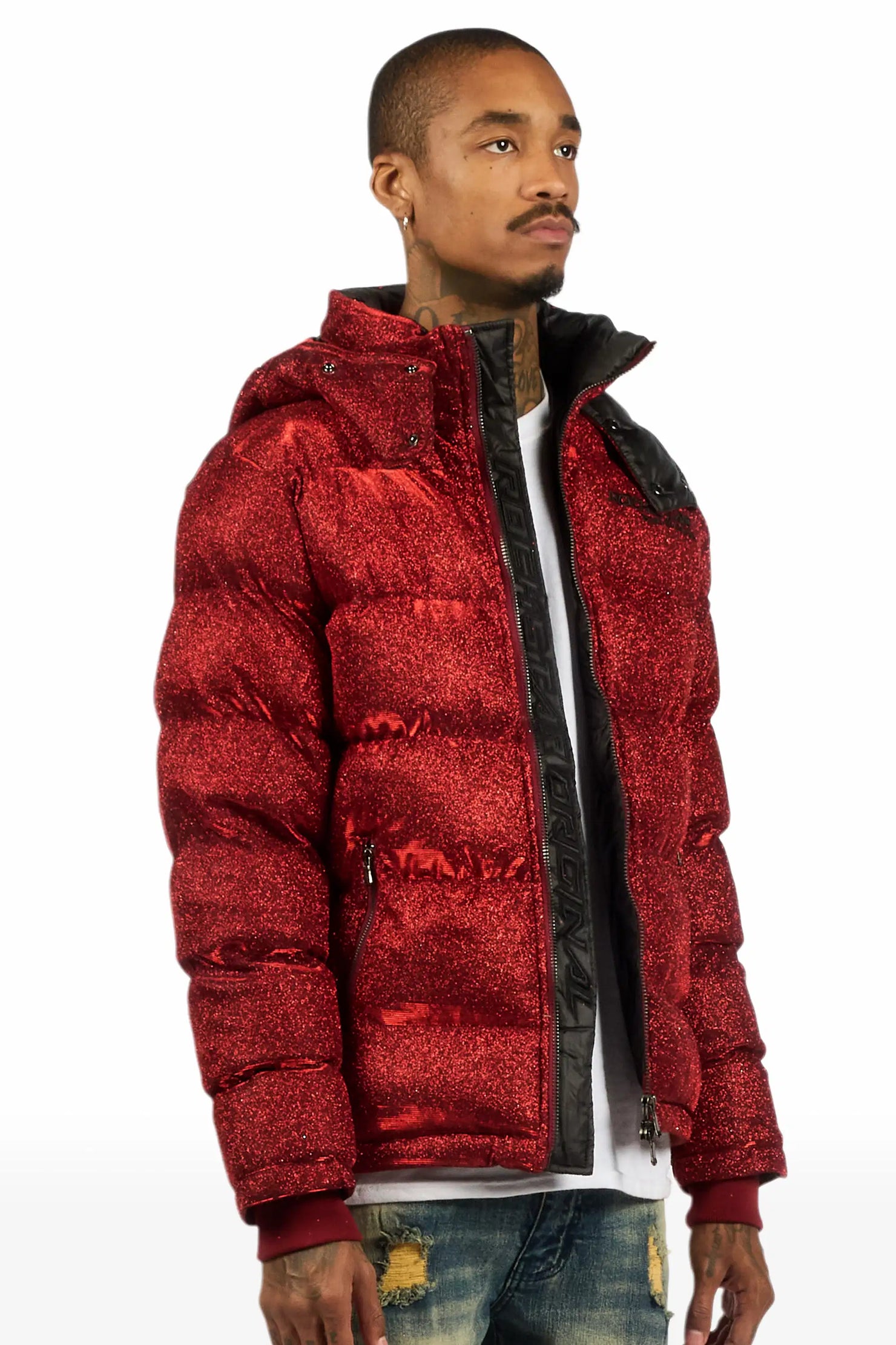 Gleam Red Puffer Jacket