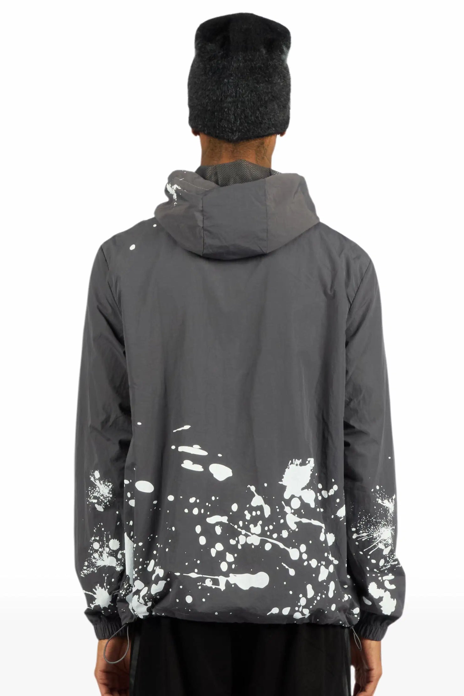 Raffer Grey Graphic Windbreaker