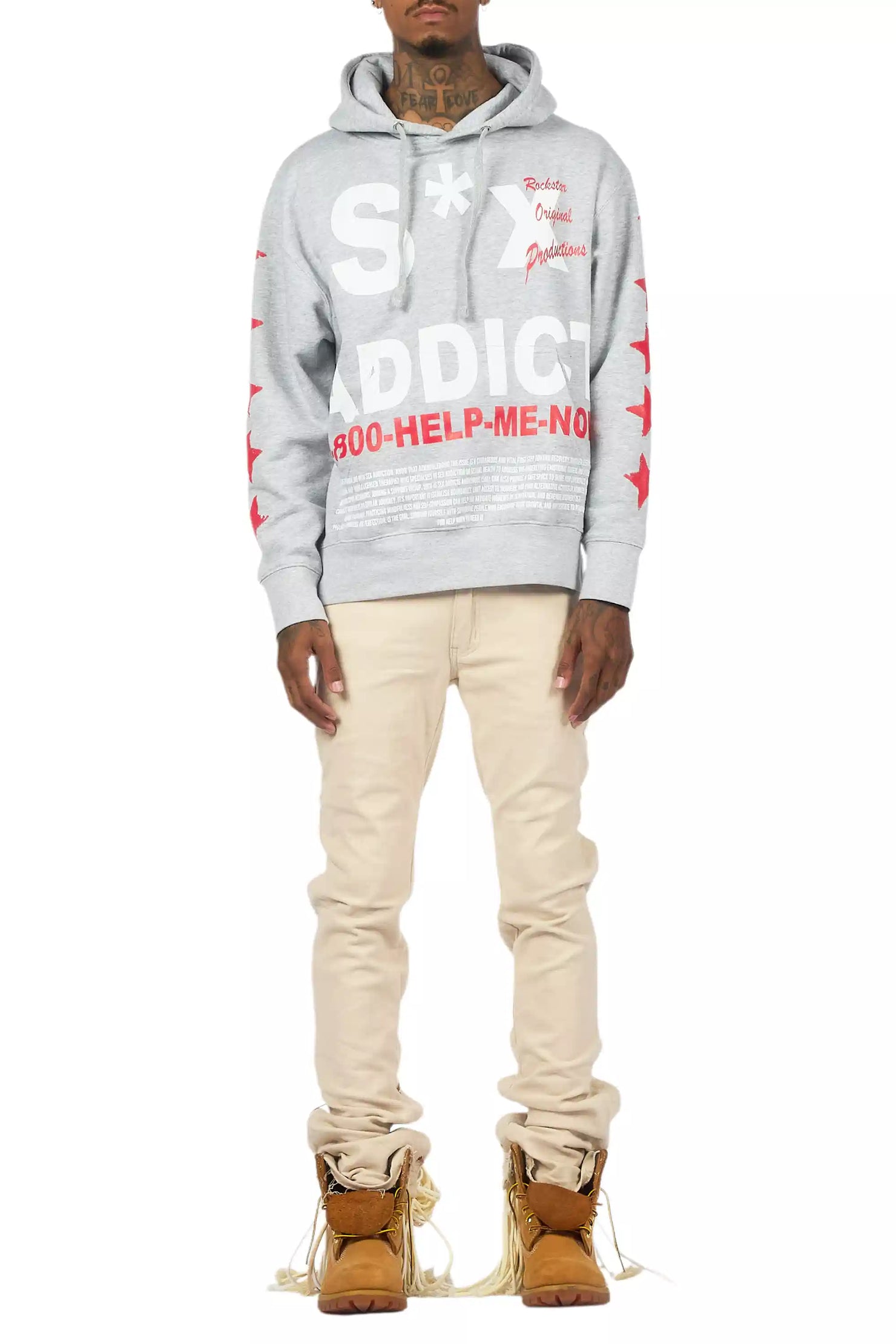 Otto Beige Stacked Flare Jean