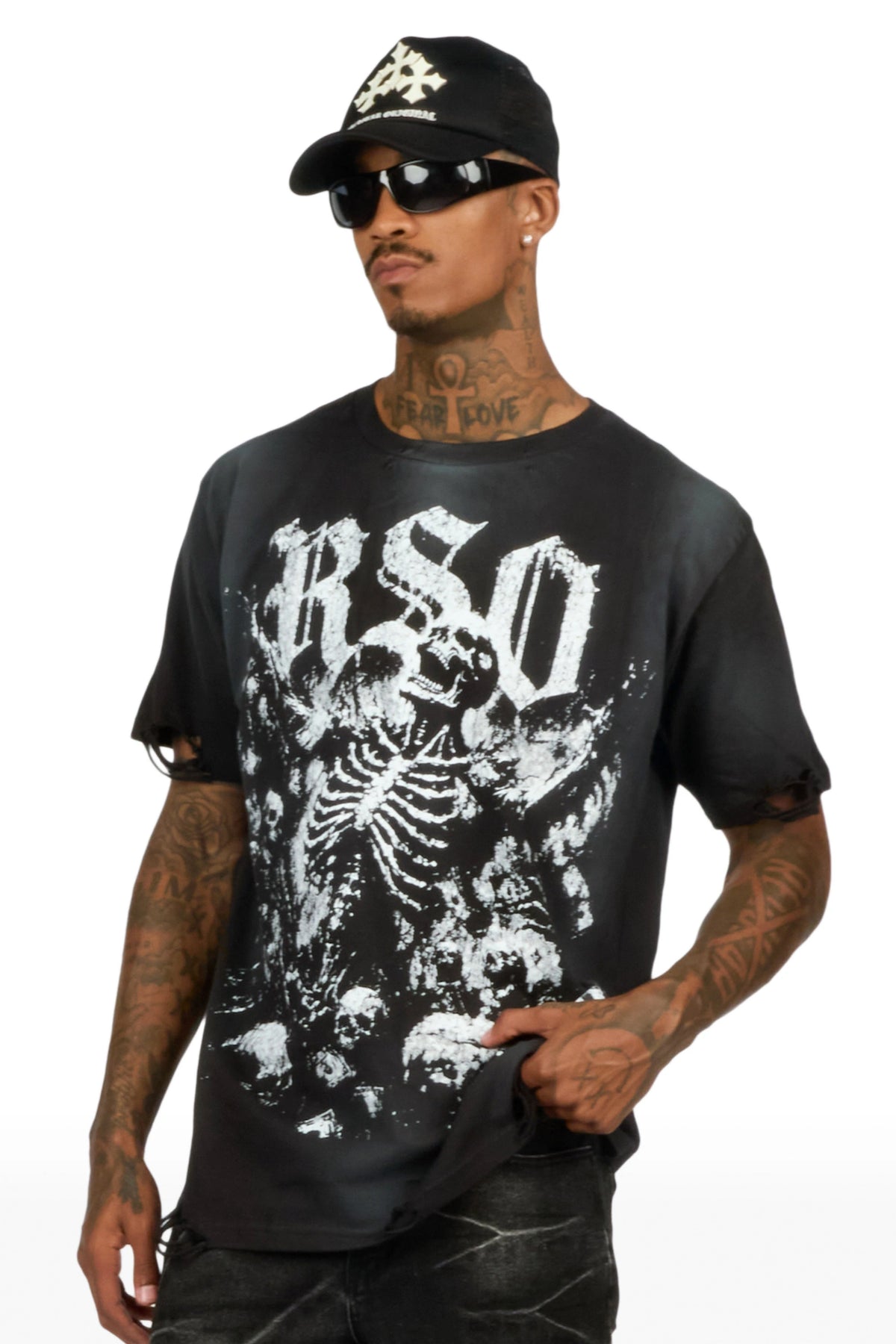 Mammonyx Black Oversized Graphic T-Shirt