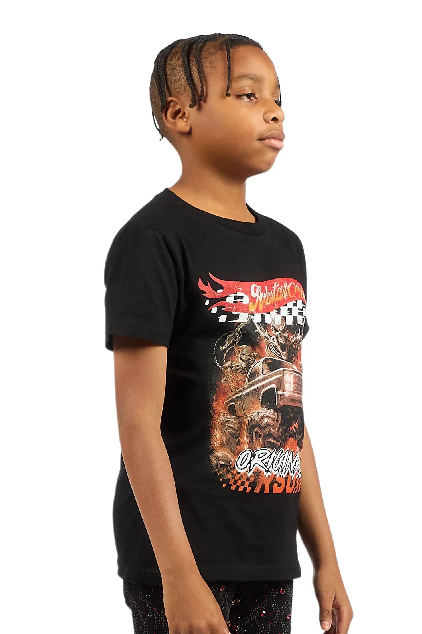 Boys Dreamer Black Graphic T-Shirt