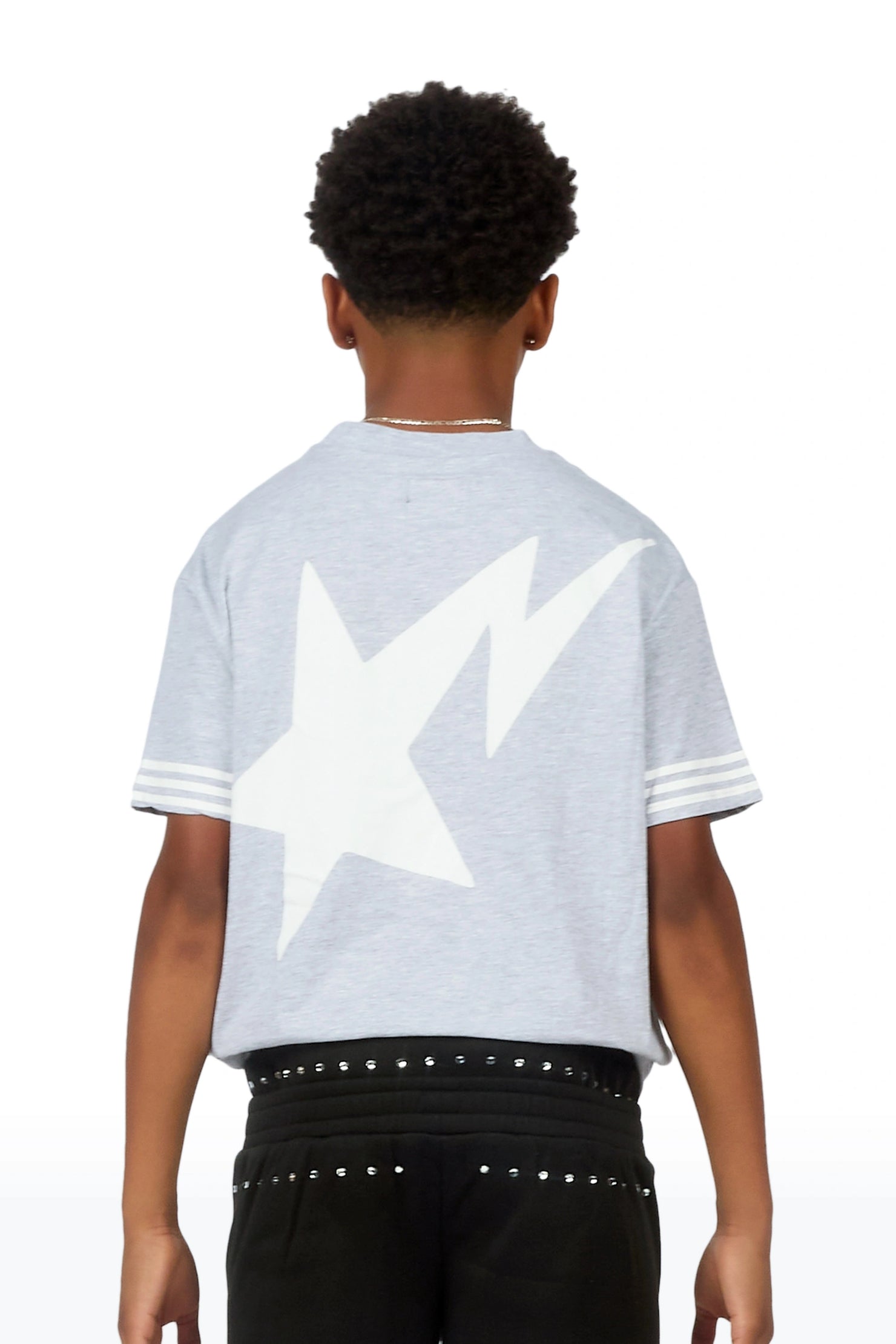 Boys Gerrit Heather Grey Oversized T-Shirt