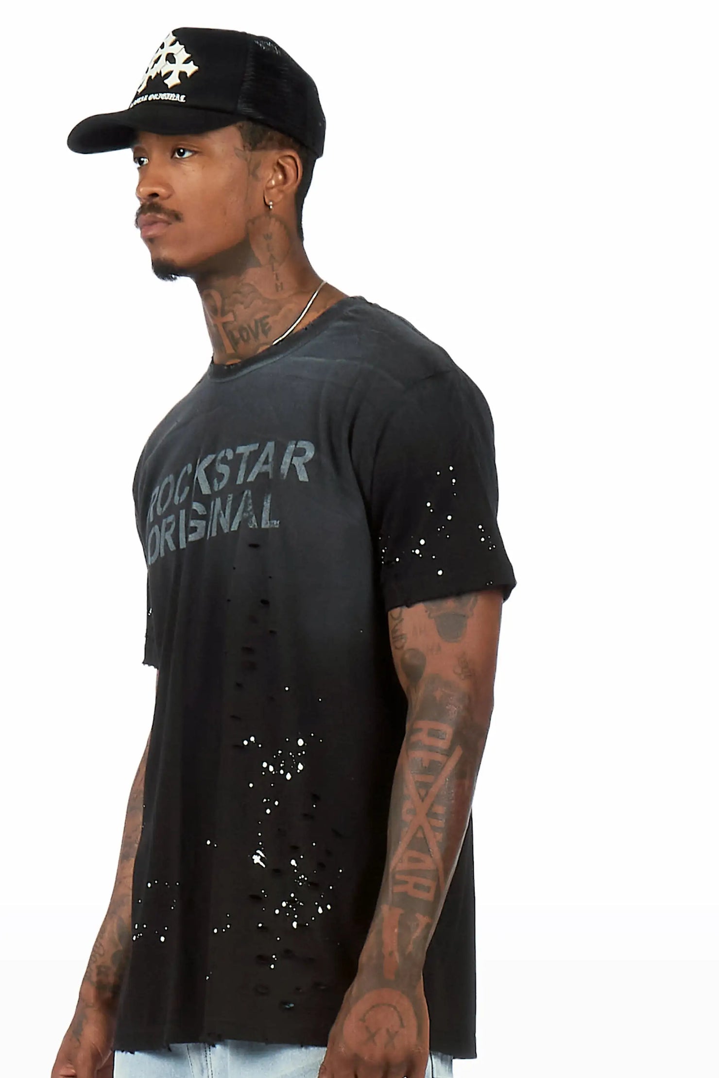 Reign Black/Black Oversized Graphic T-Shirt