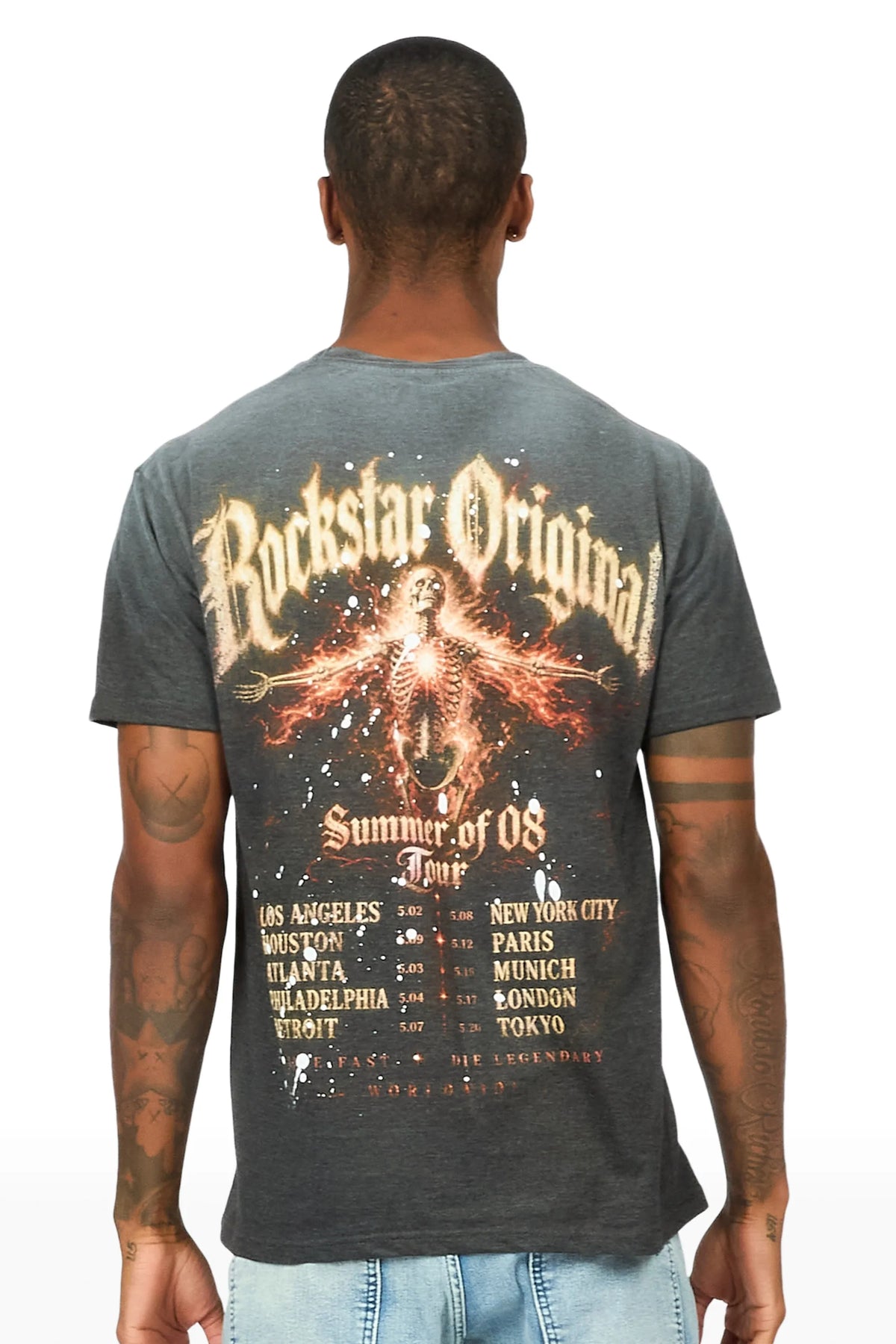 Buzzle Charcoal Oversized Graphic T-Shirt