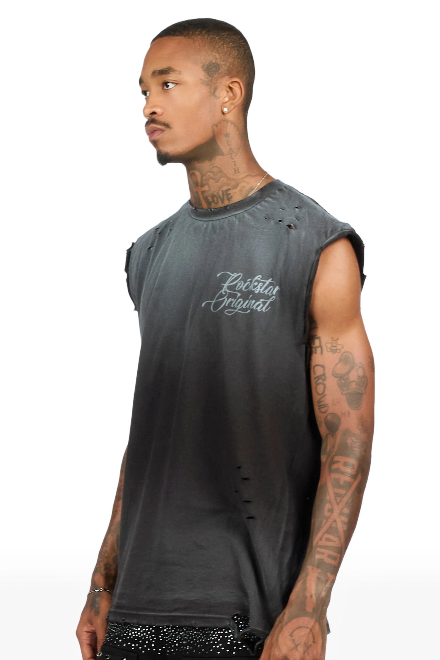 Kursi Black Cut Off T-Shirt
