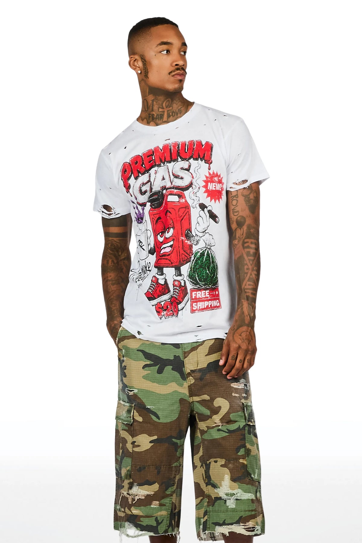 Blaise White Oversized Graphic T-Shirt