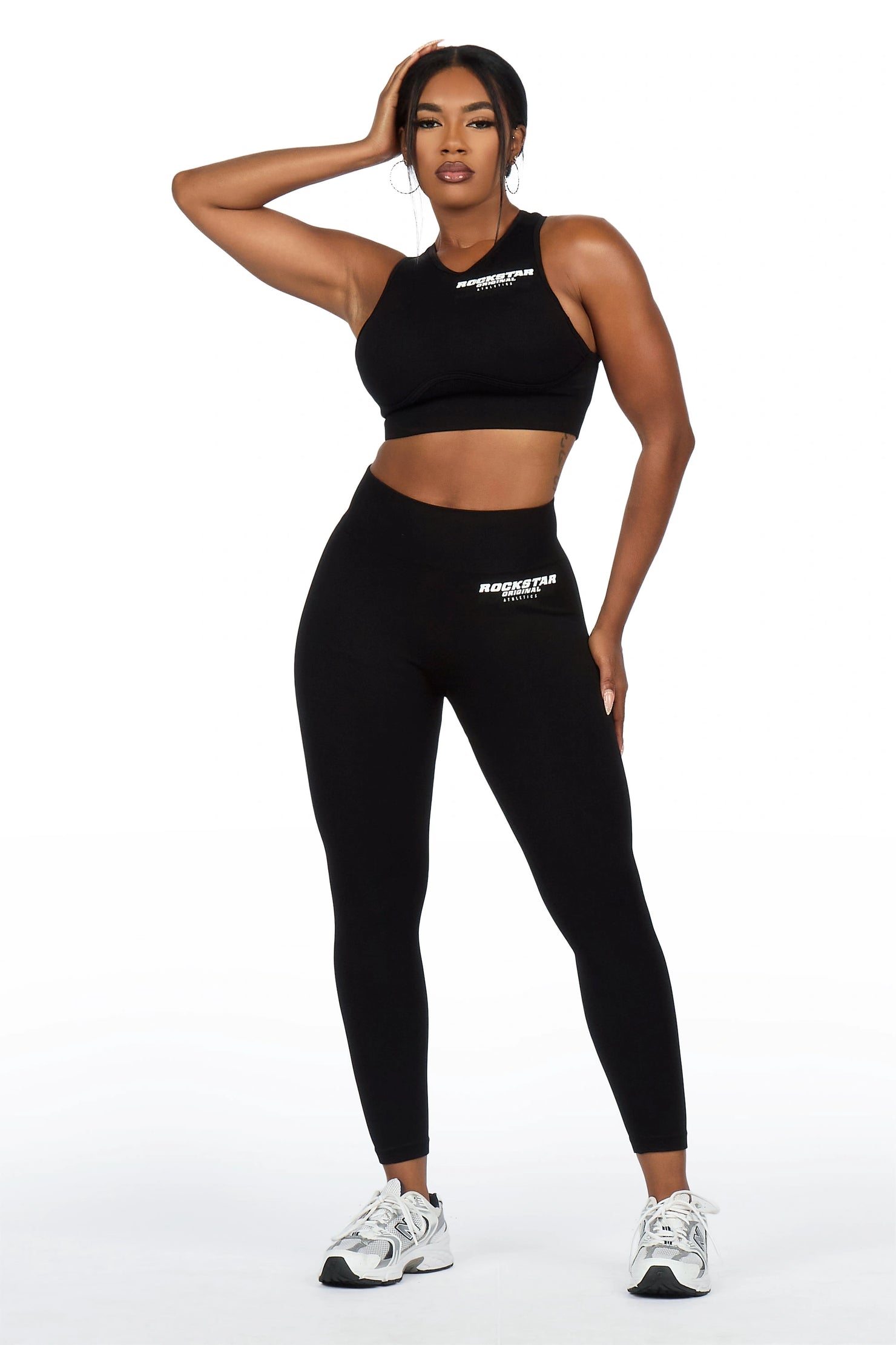 Brevyn Black Tank Active Legging Set