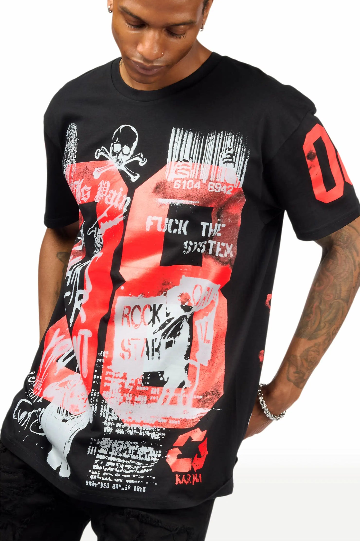 Grill 3.0 Black Oversized Graphic T-Shirt