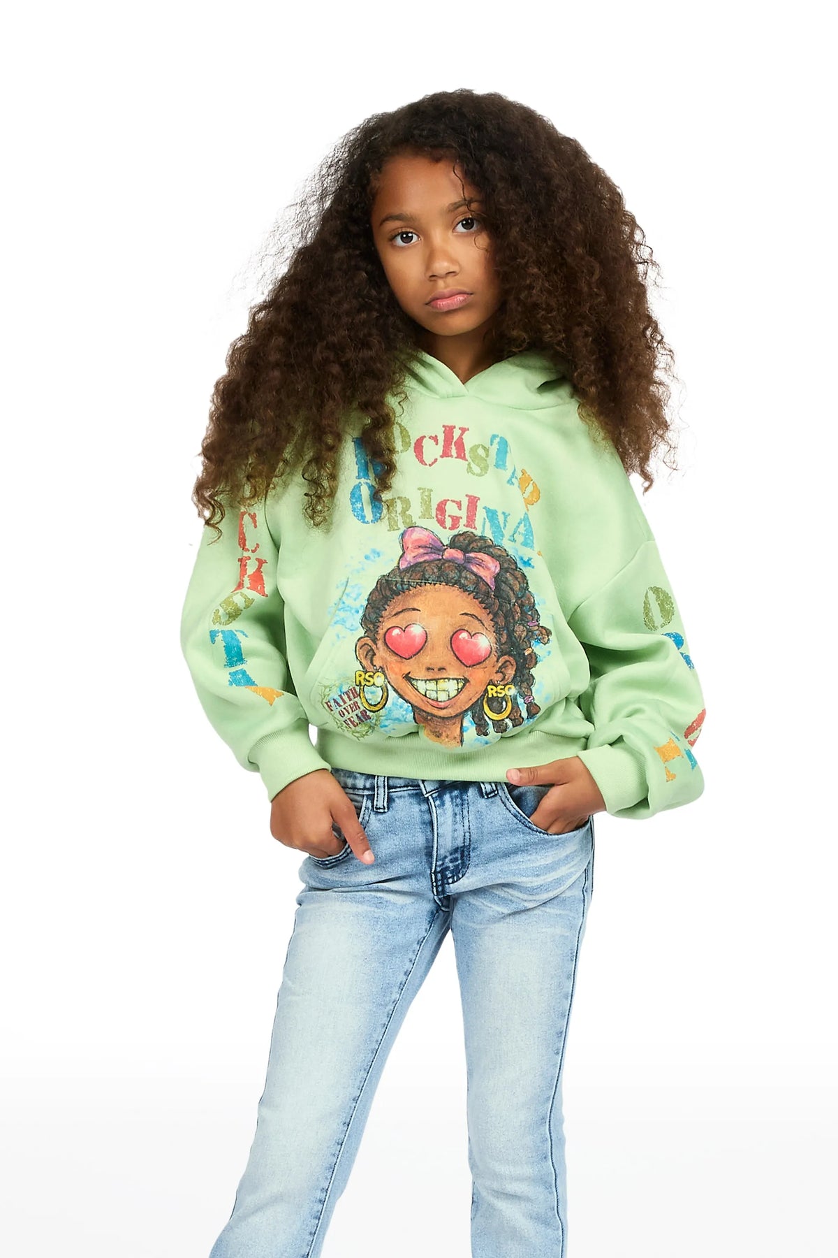 Girls Daga Blue 2.0 Stacked Flare Jean