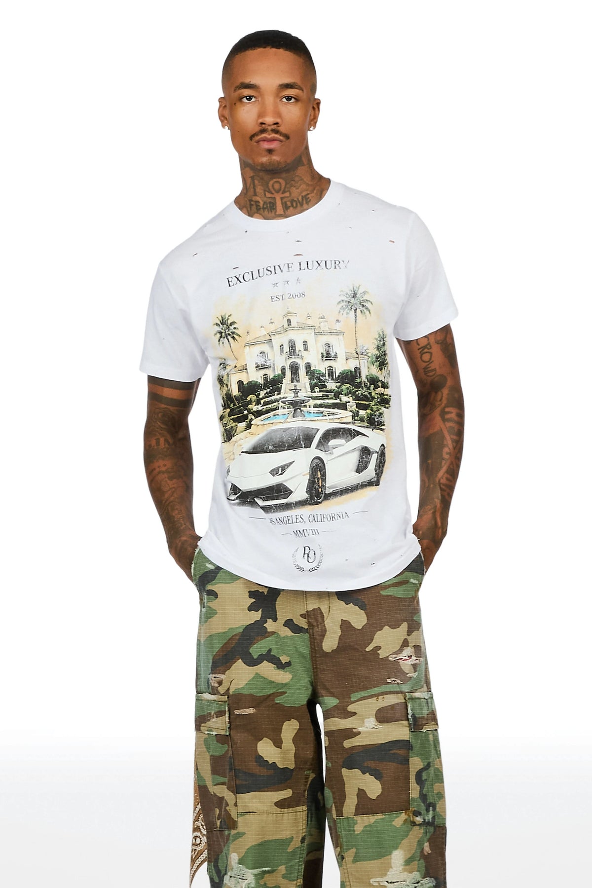 Kael White Oversized Graphic T-Shirt