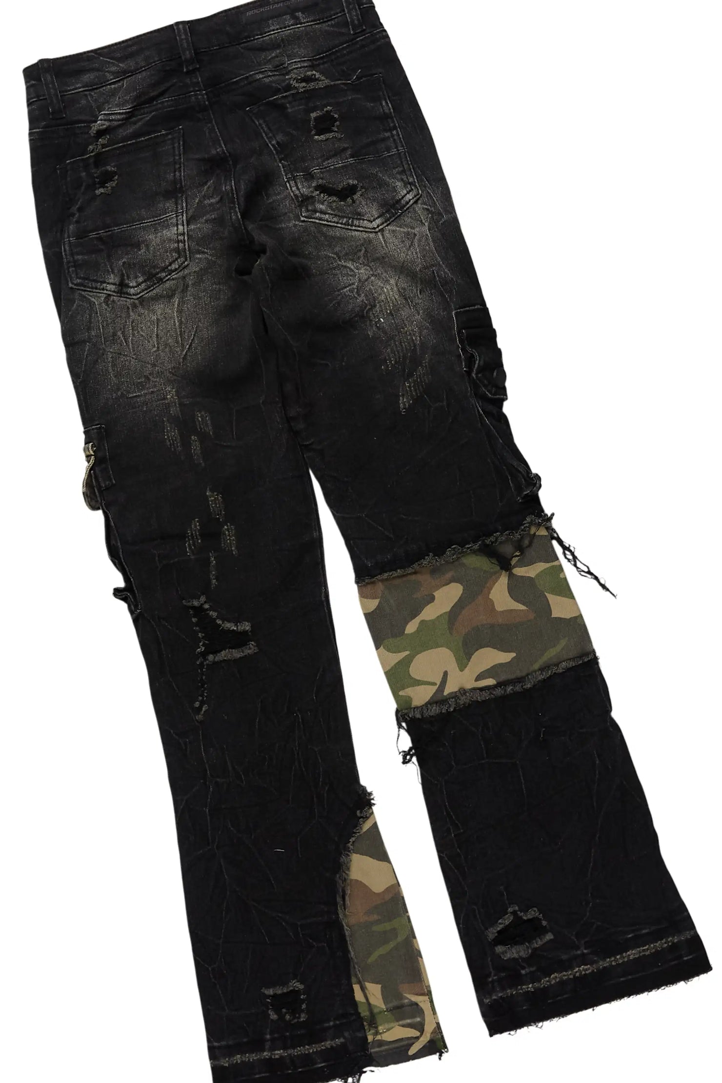 Boys Hardy Grey Hoodie & Zeta Black Stacked Jean Set