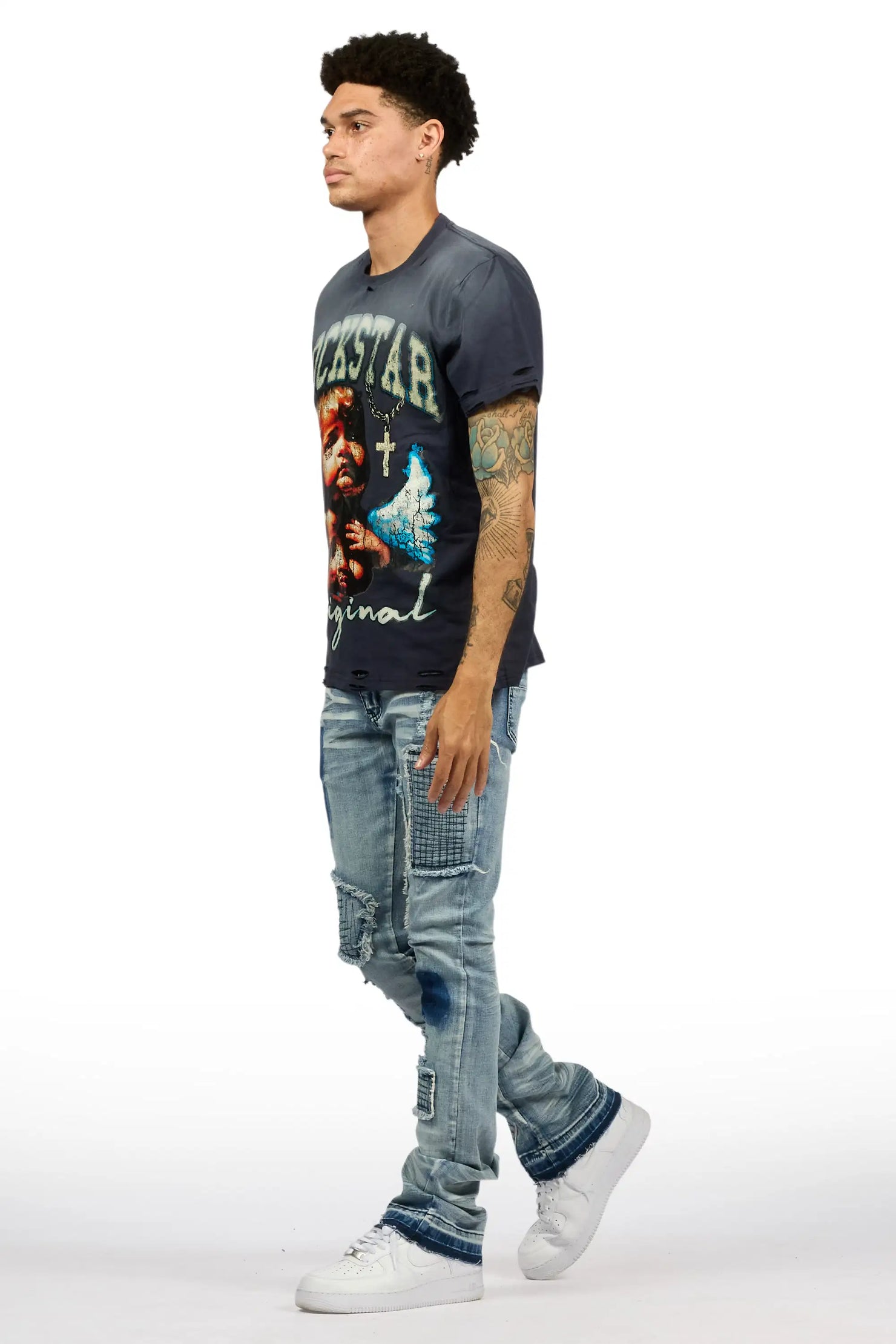 Raglord Light Blue Stacked Flare Jean