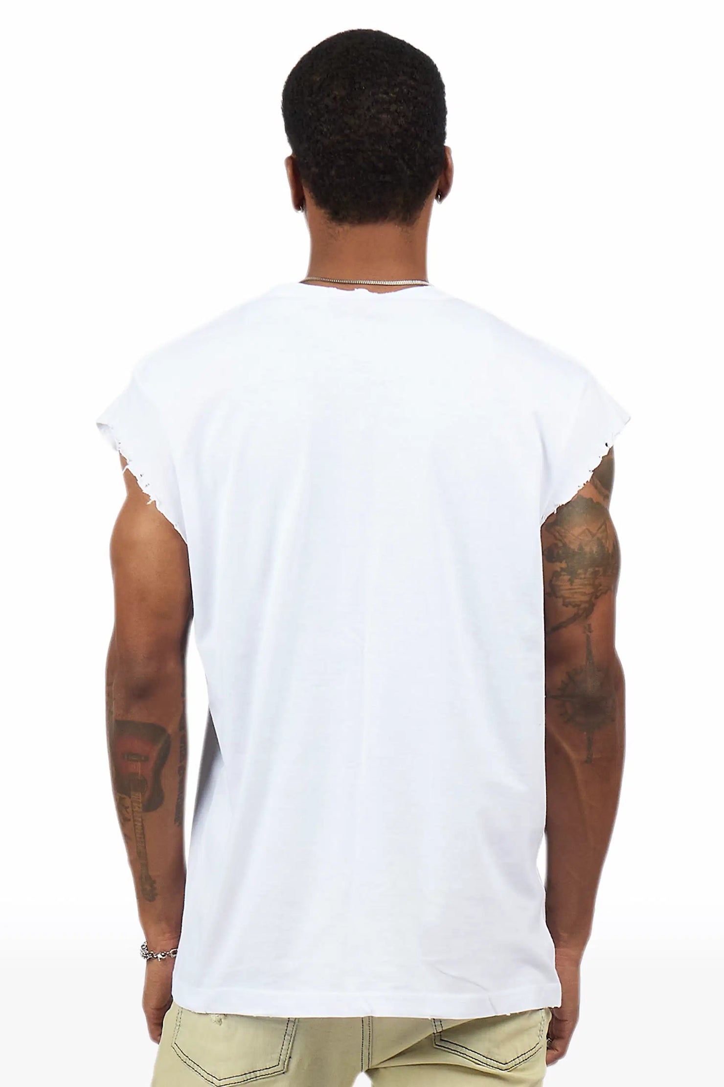 Corven White Cut Off T-Shirt
