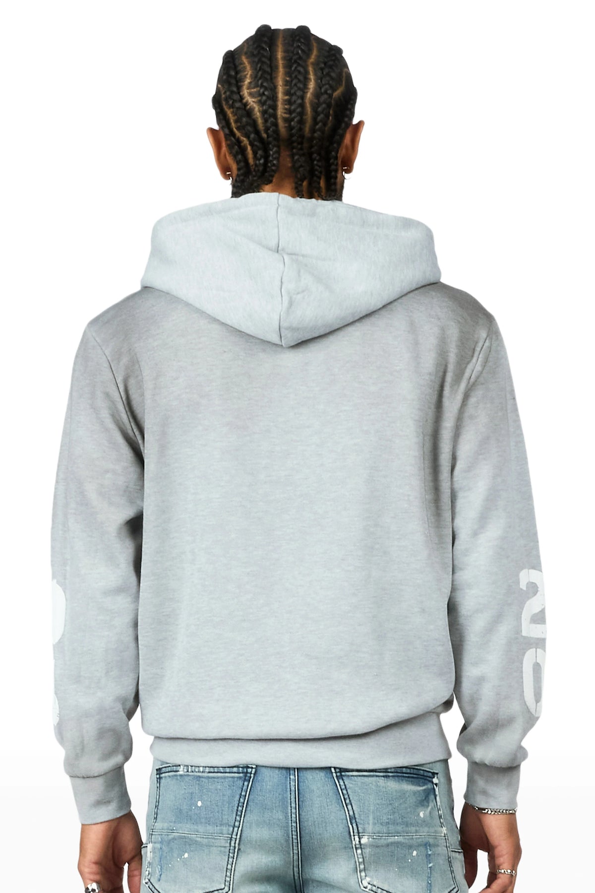 Jalan Heather Grey Graphic Hoodie