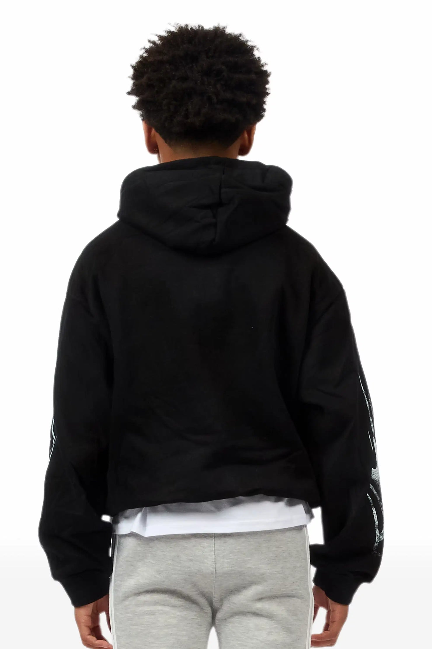 Boys Nikisha Black Rhinestone Hoodie