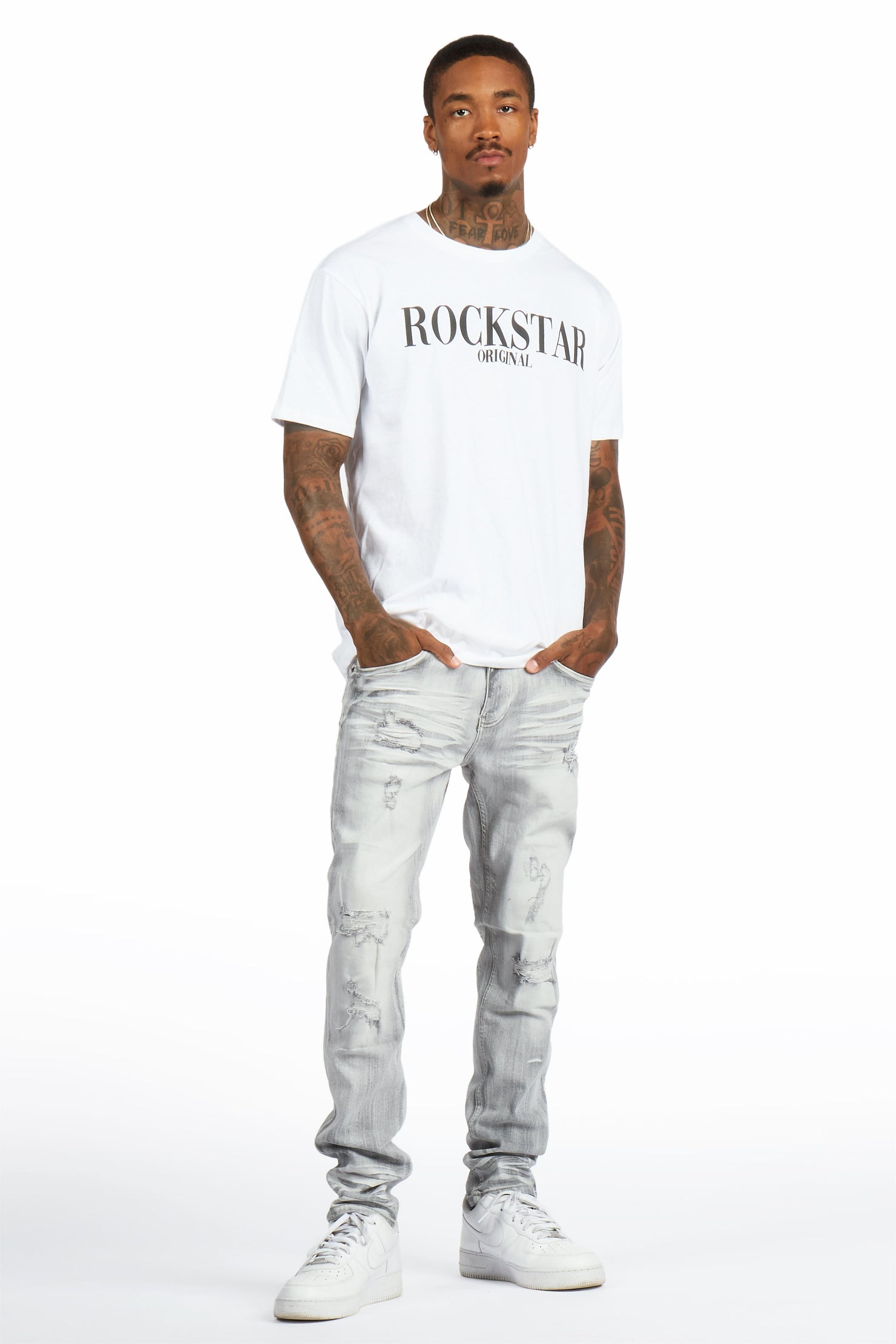 Octavio 2.0 White/Black Oversized Graphic T-Shirt