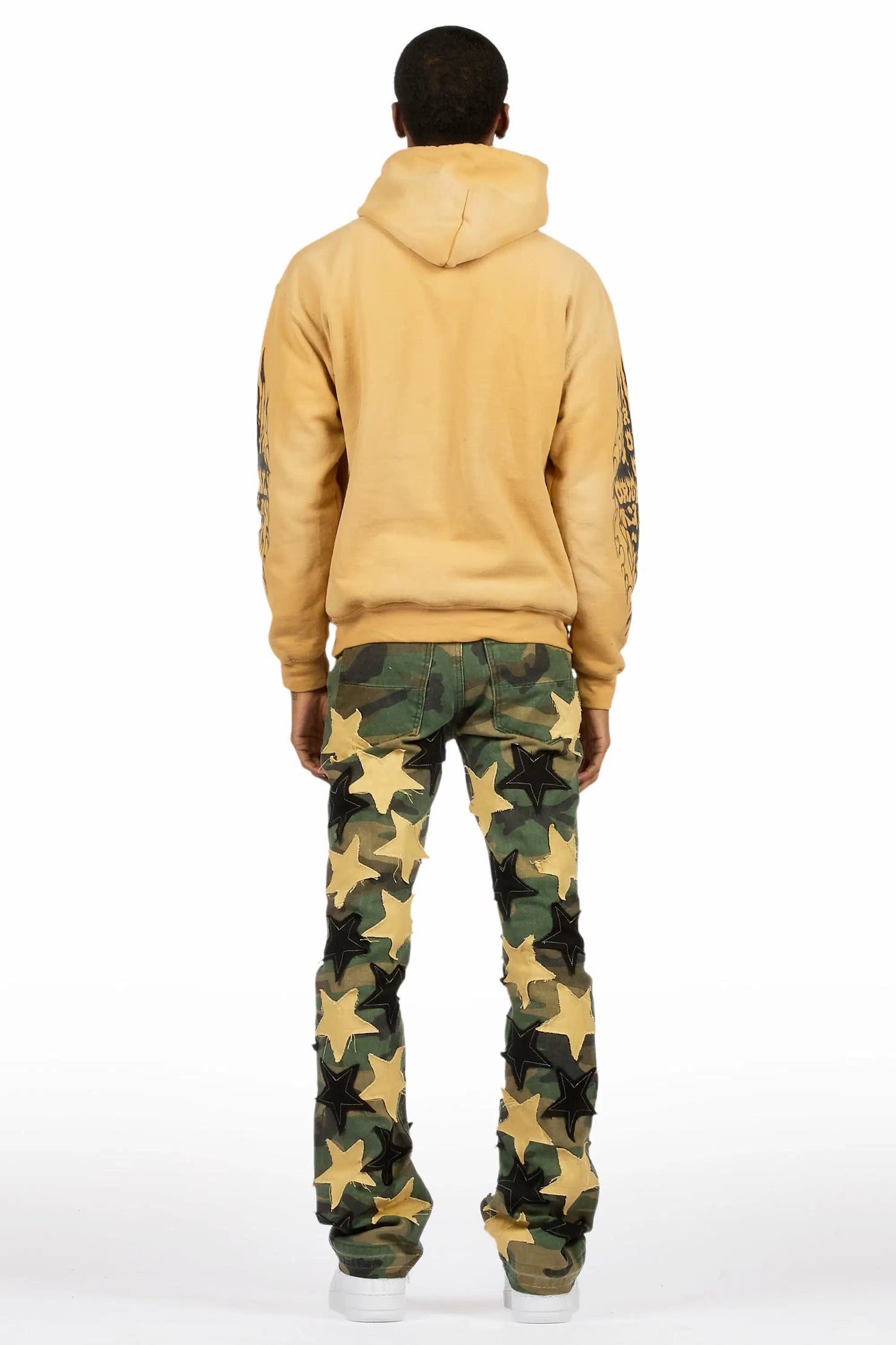 StarLane Faded Camo Stacked Flare Jean