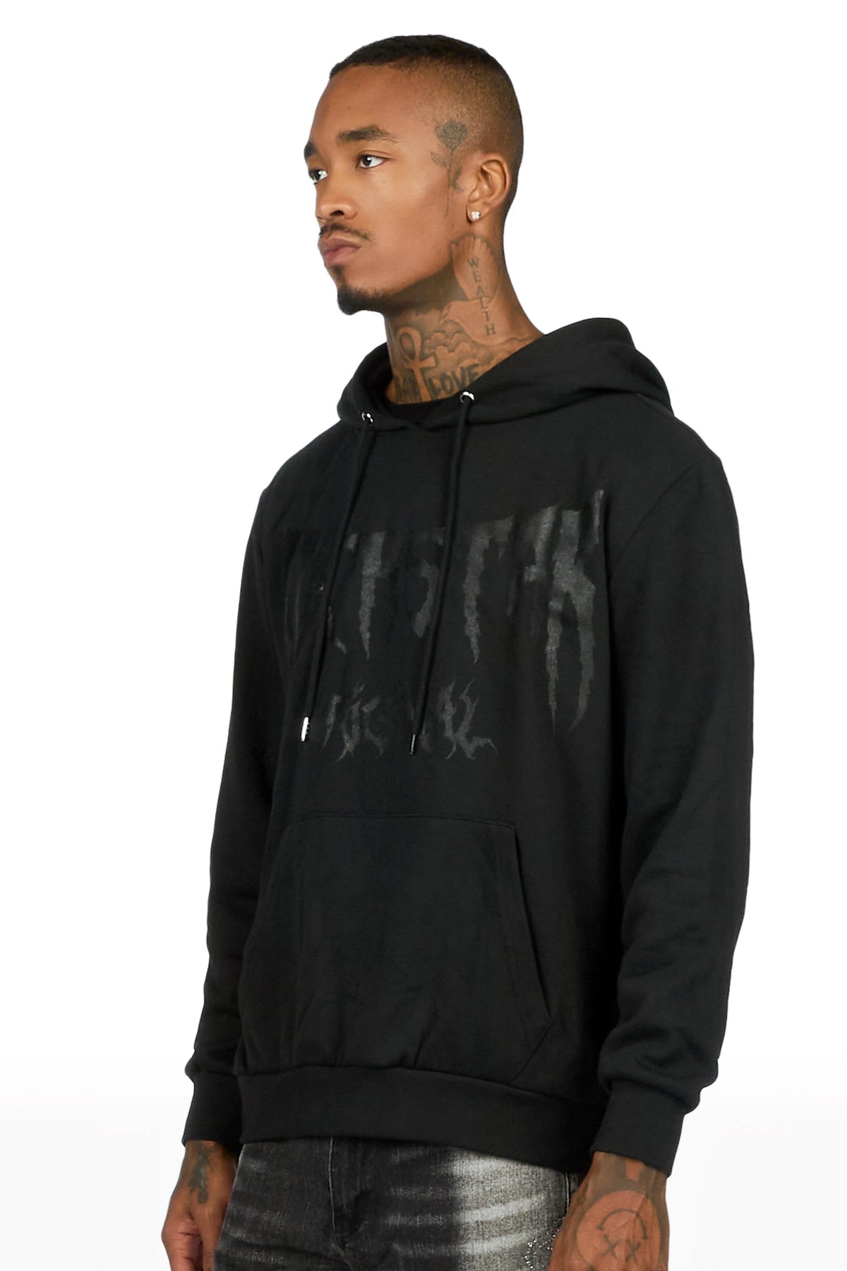 Andros Black Graphic Hoodie