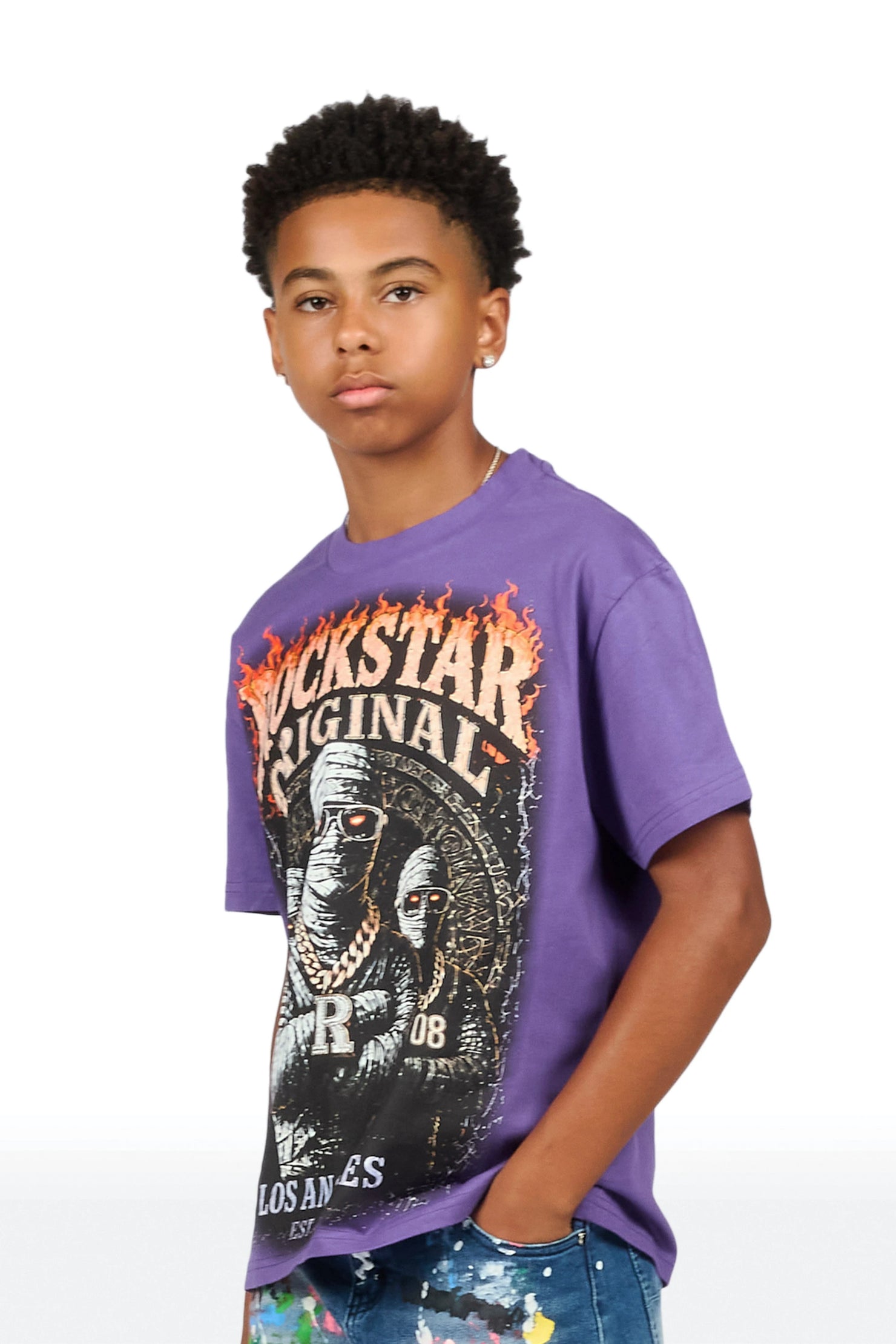 Boys Taunt Purple Grapchic T-Shirt