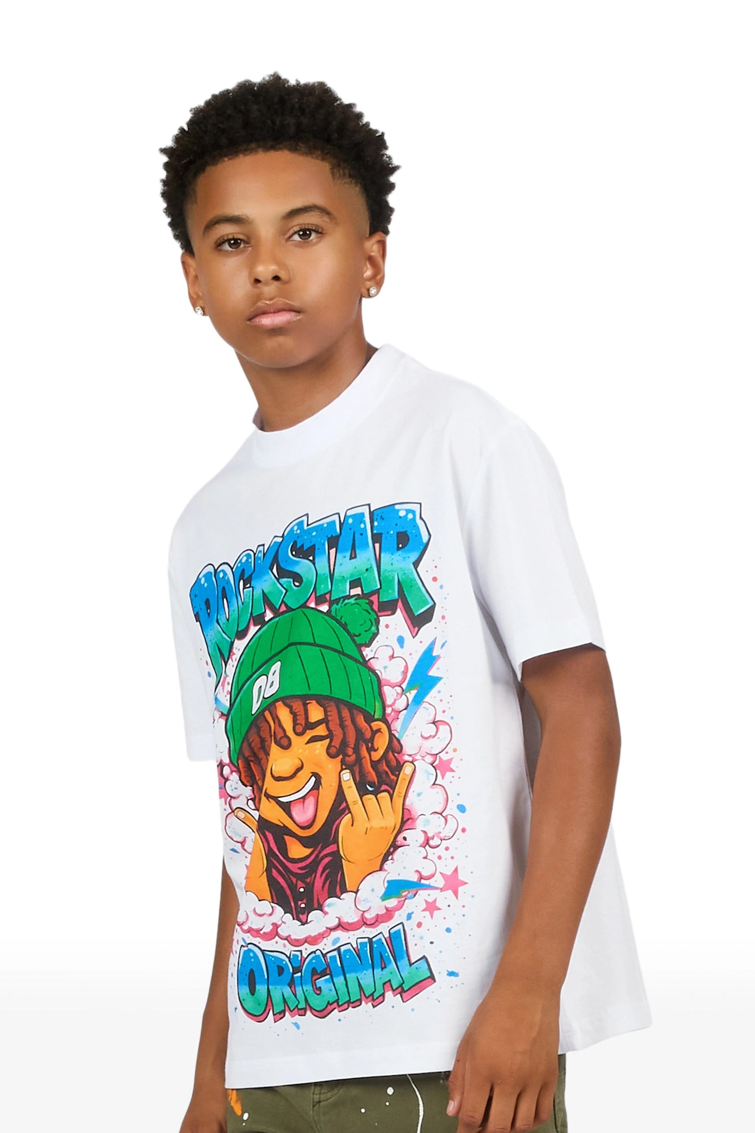 Boys Ace White Graphic T-Shirt